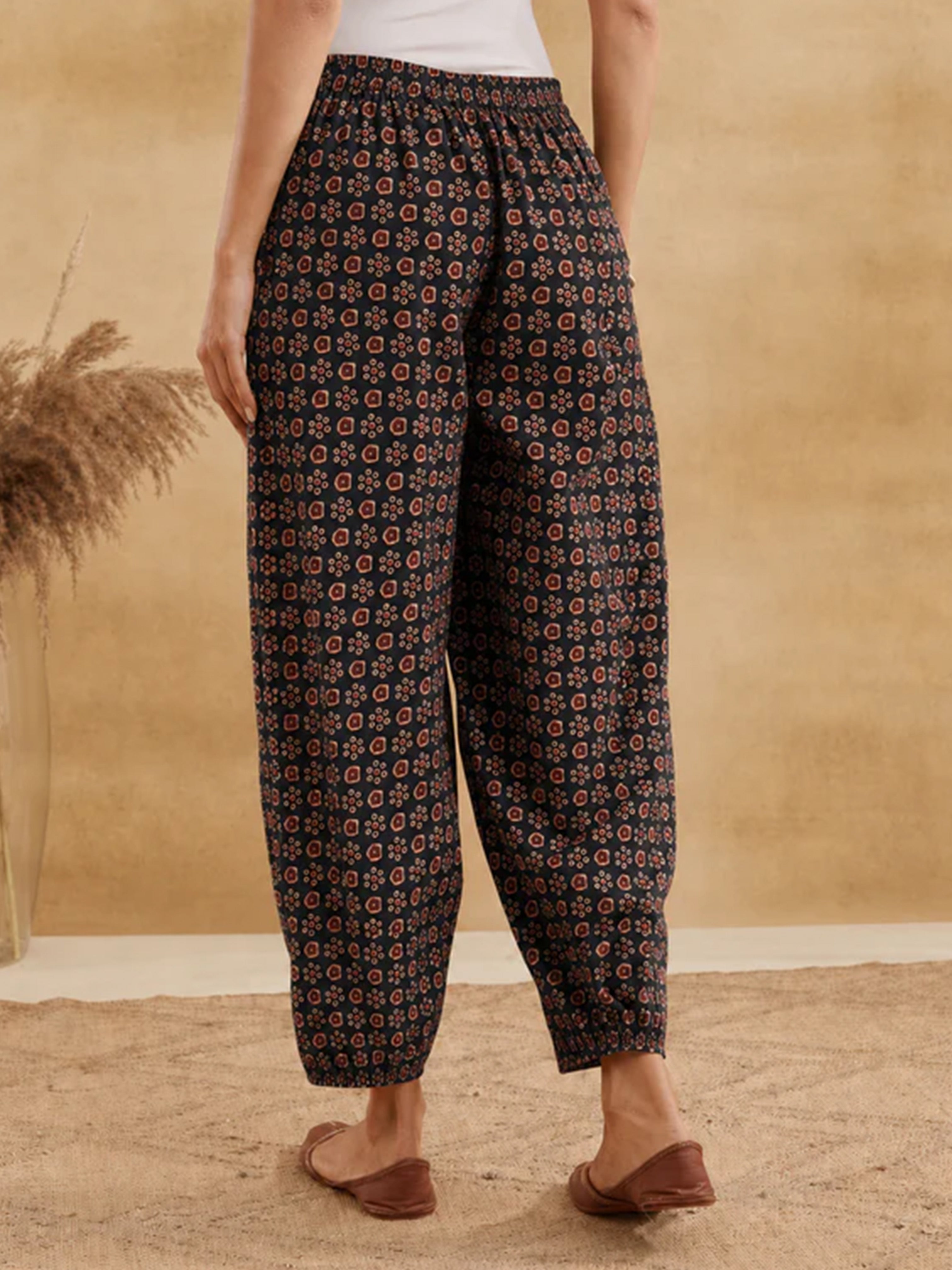 Shunya Ajrakh Hand Block Print Cotton Pants