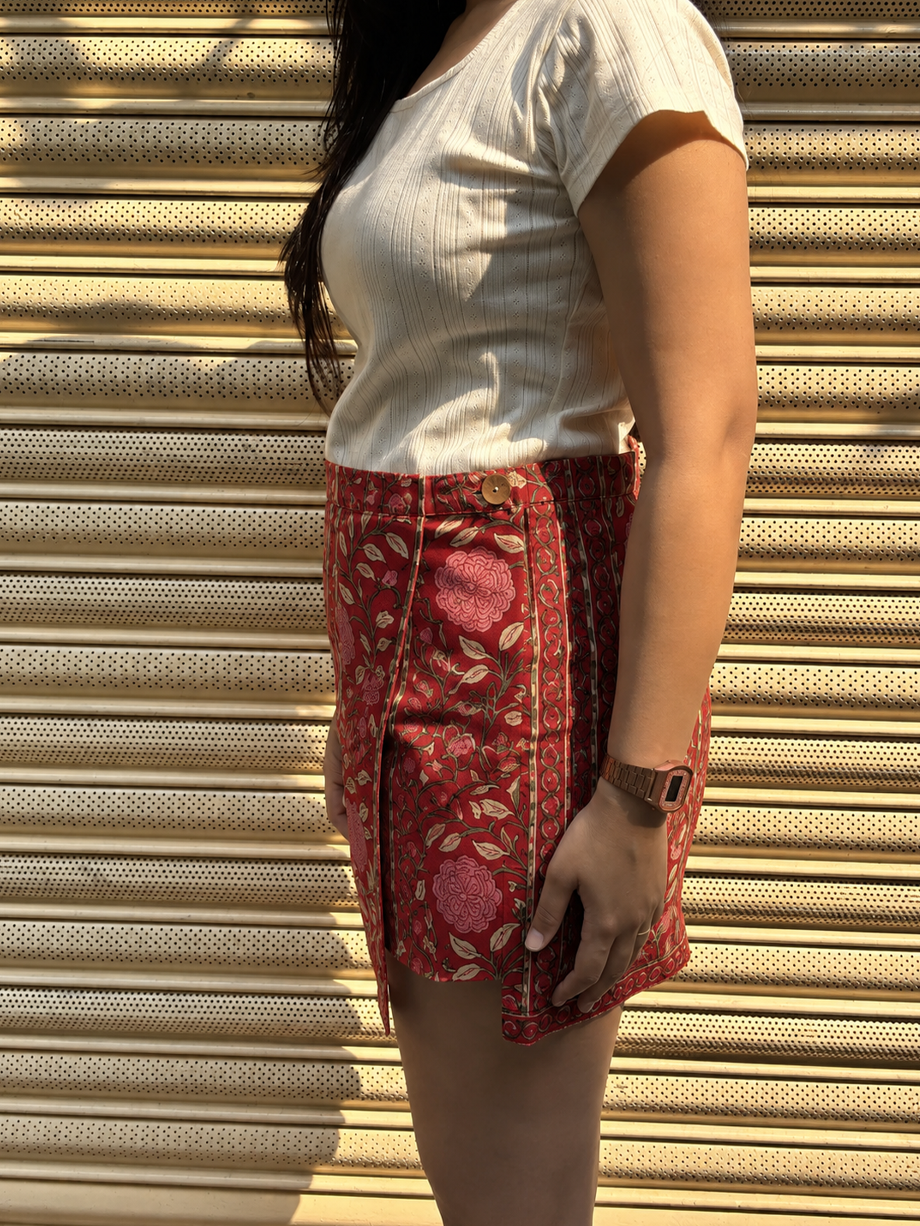 Shriya Hand Block Print Cotton Skorts