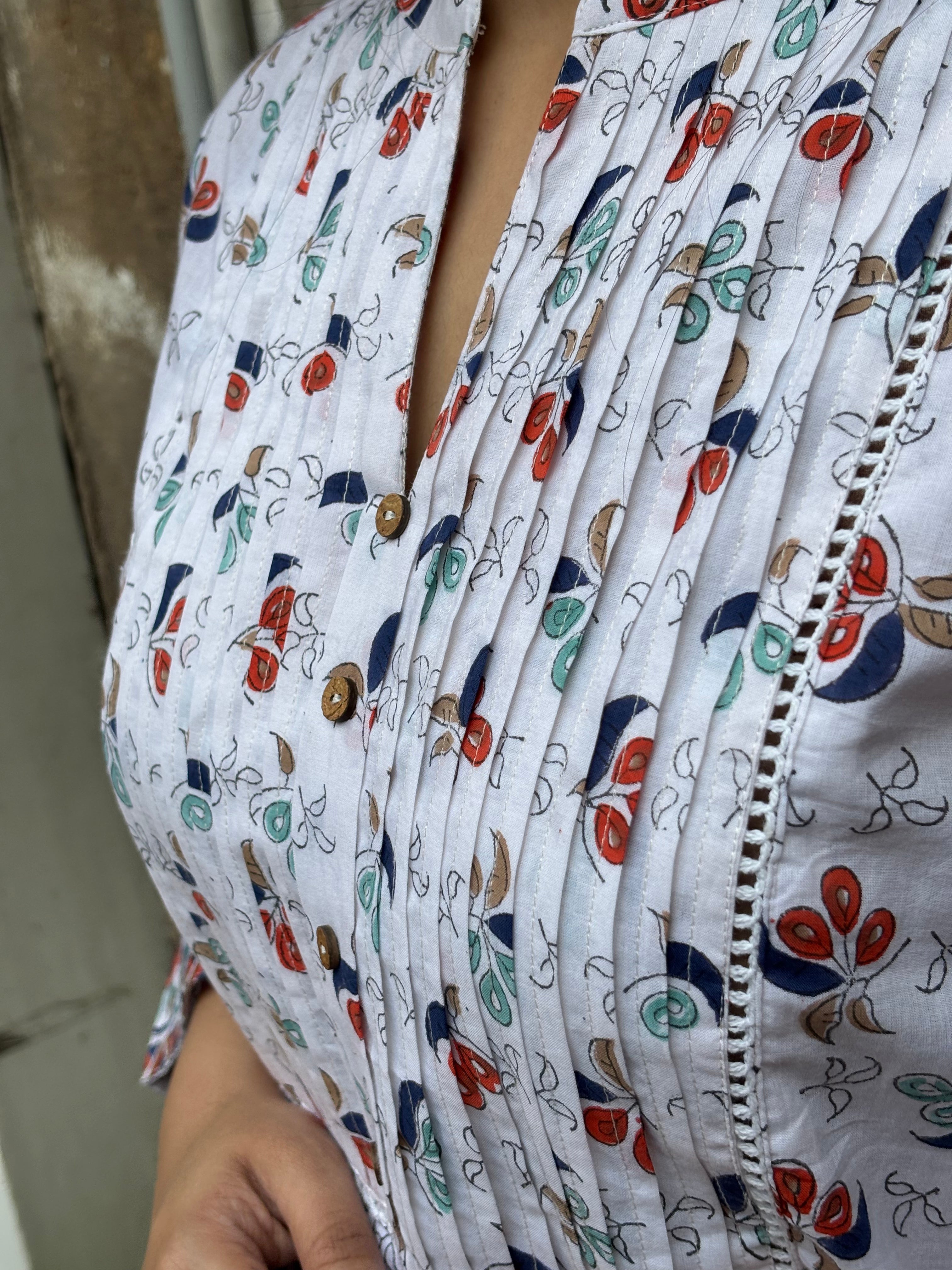 Miri Hand Block Print Short Kurti