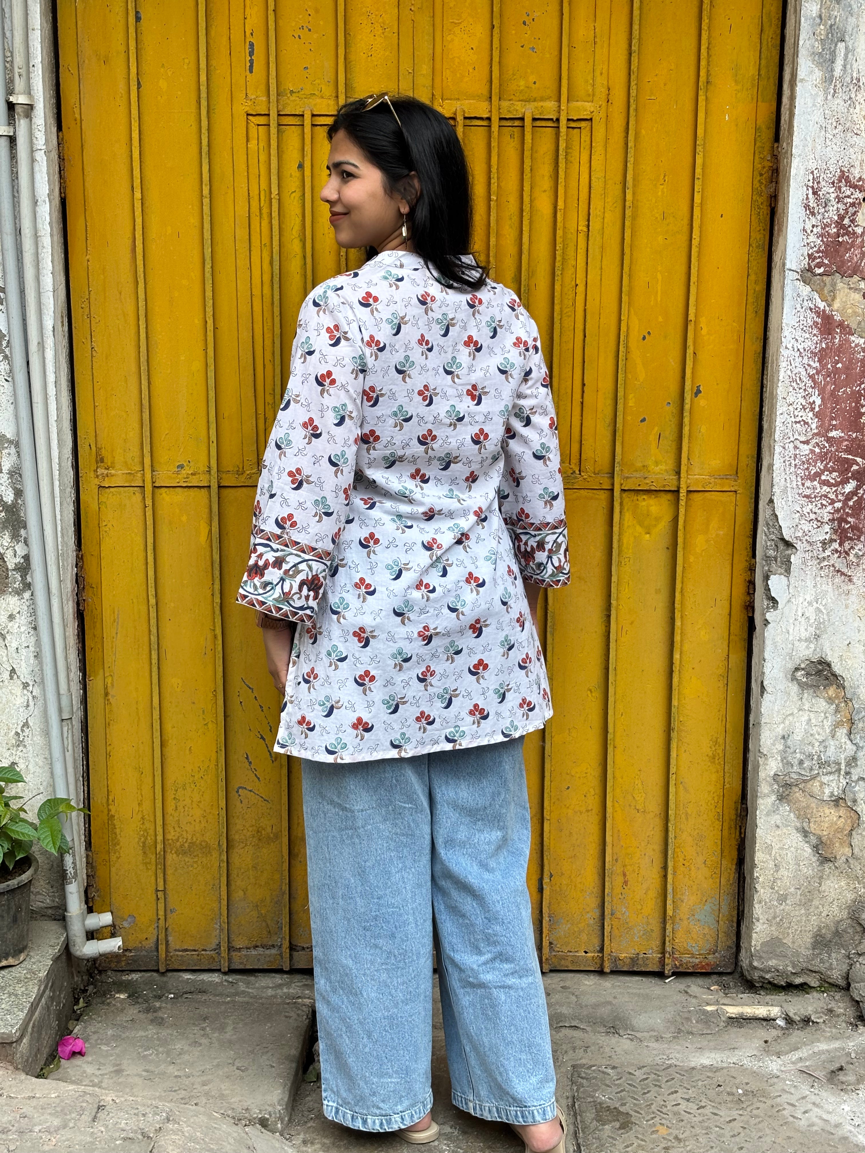 Miri Hand Block Print Short Kurti