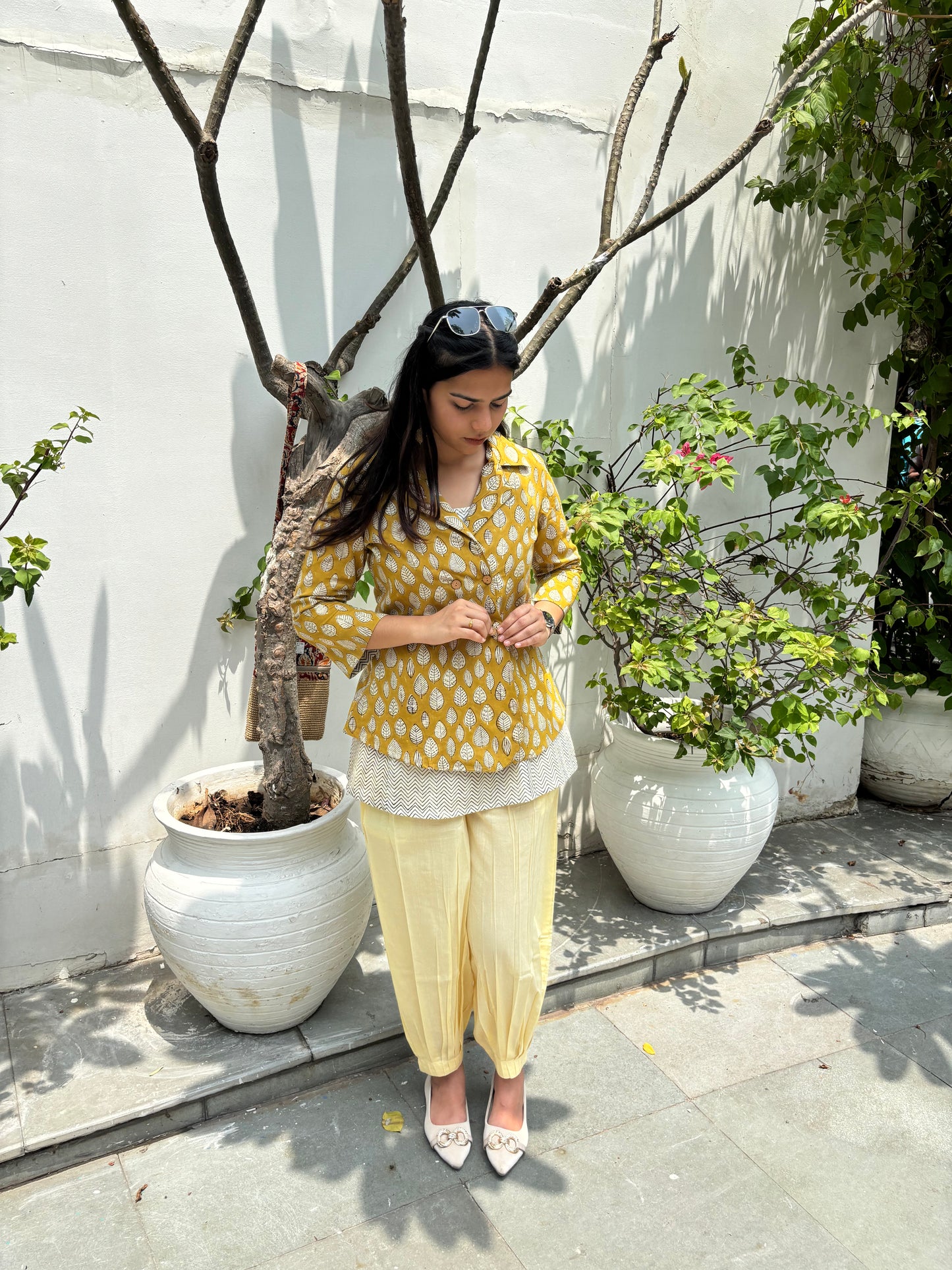 Kanak Bagru Cotton Double Layer Top