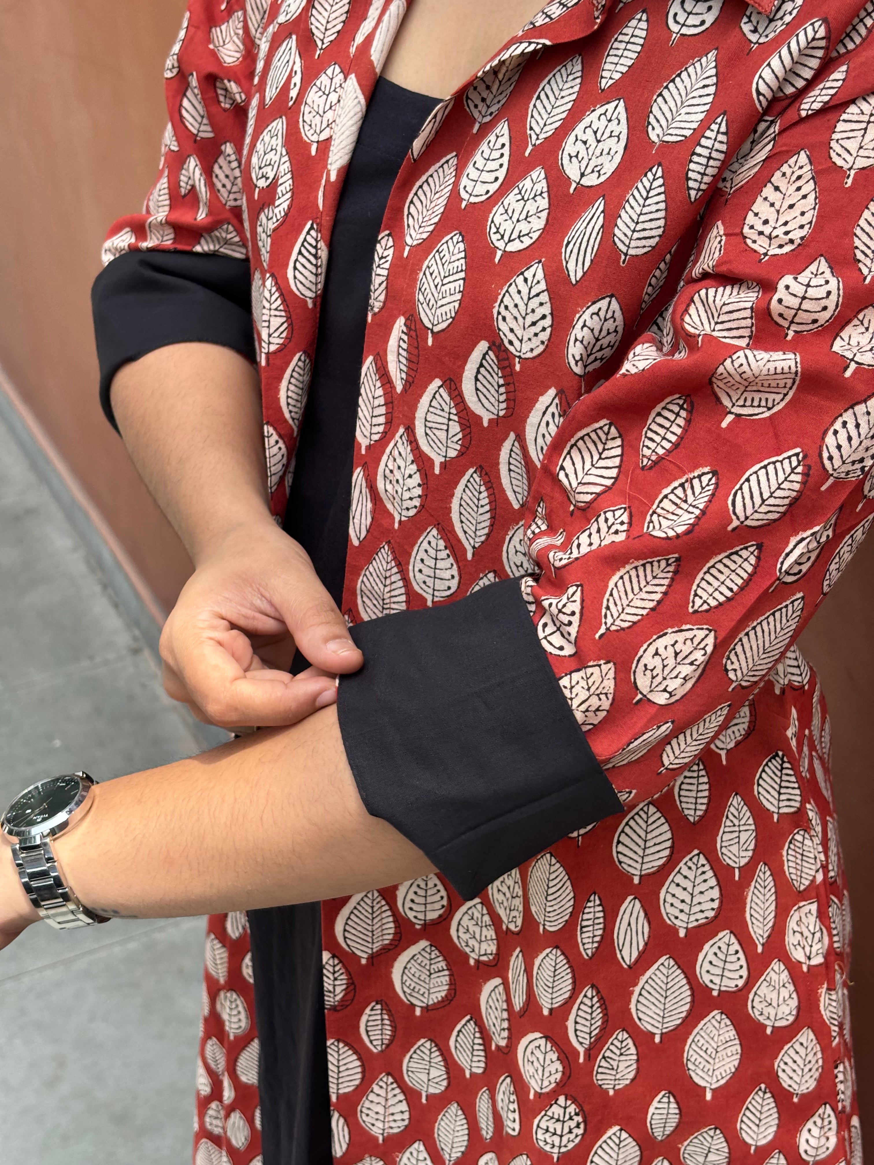 Saaya Bagru Hand Block Print Cotton Double Layer Dress