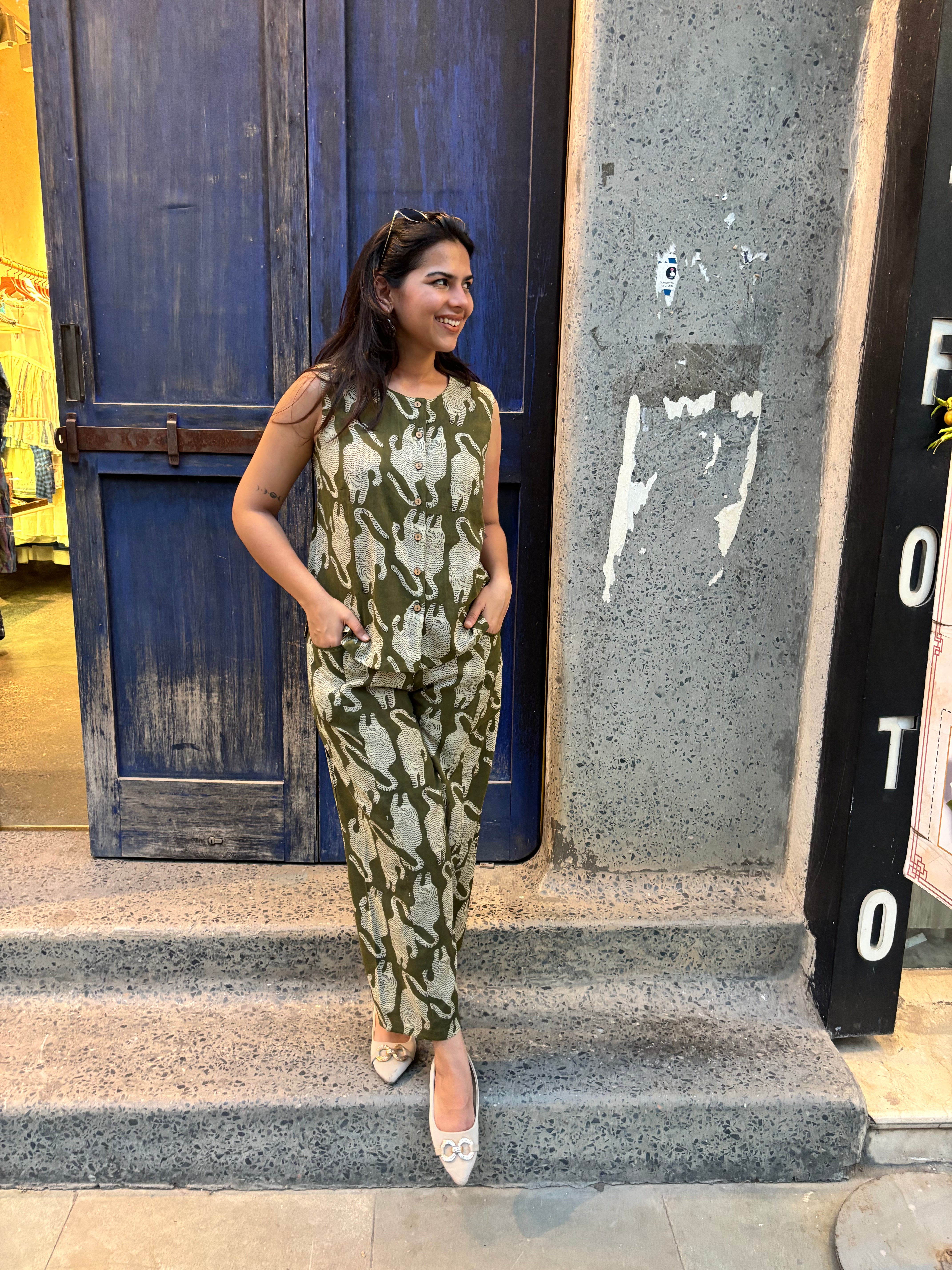 Bagh Hand Block Print Cotton Mulmul Co-ord Set