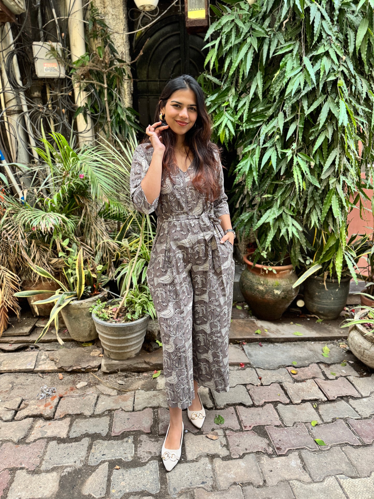 Pakhi 3/4th Sleeve Jumpsuit