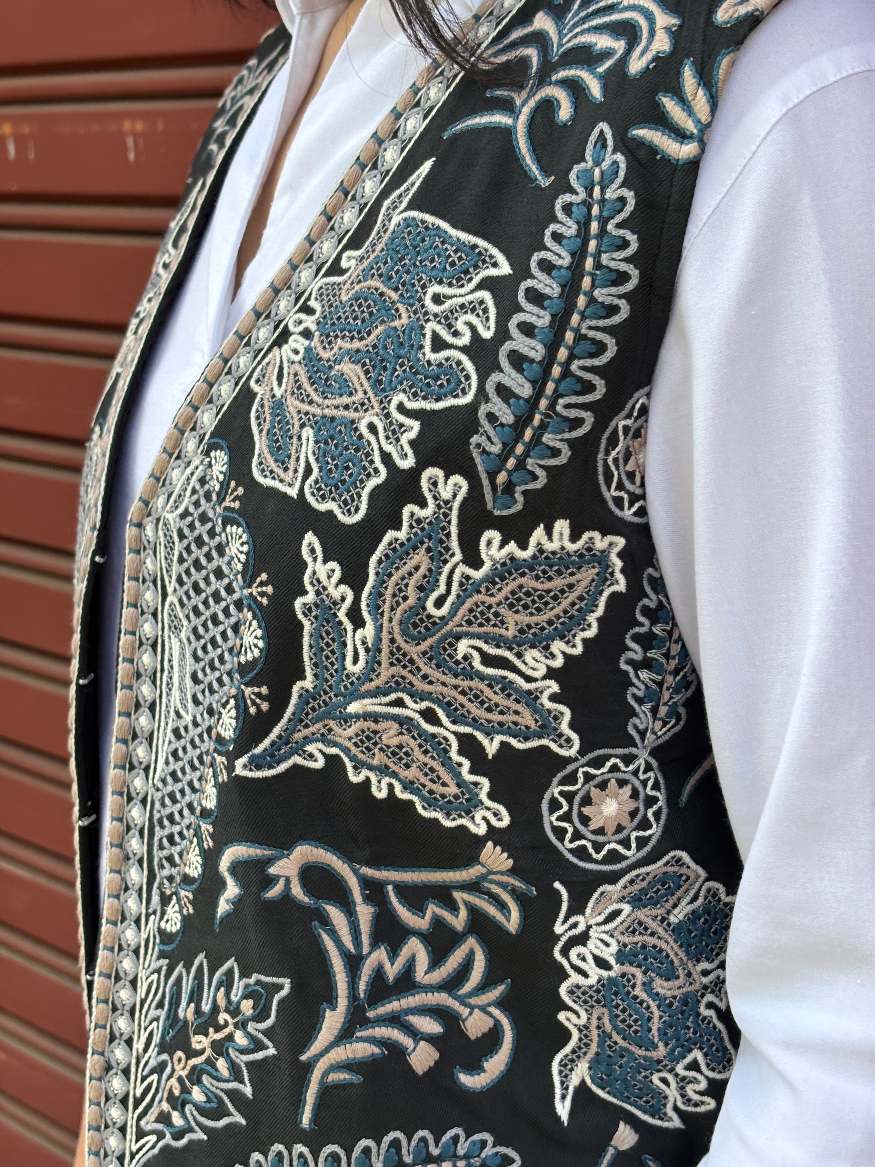 TOJ Art Embroidered Women's Koti- Black