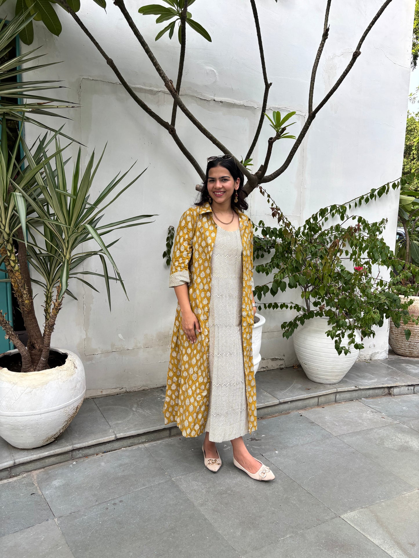Kanak Bagru Cotton Short Double Layer Dress