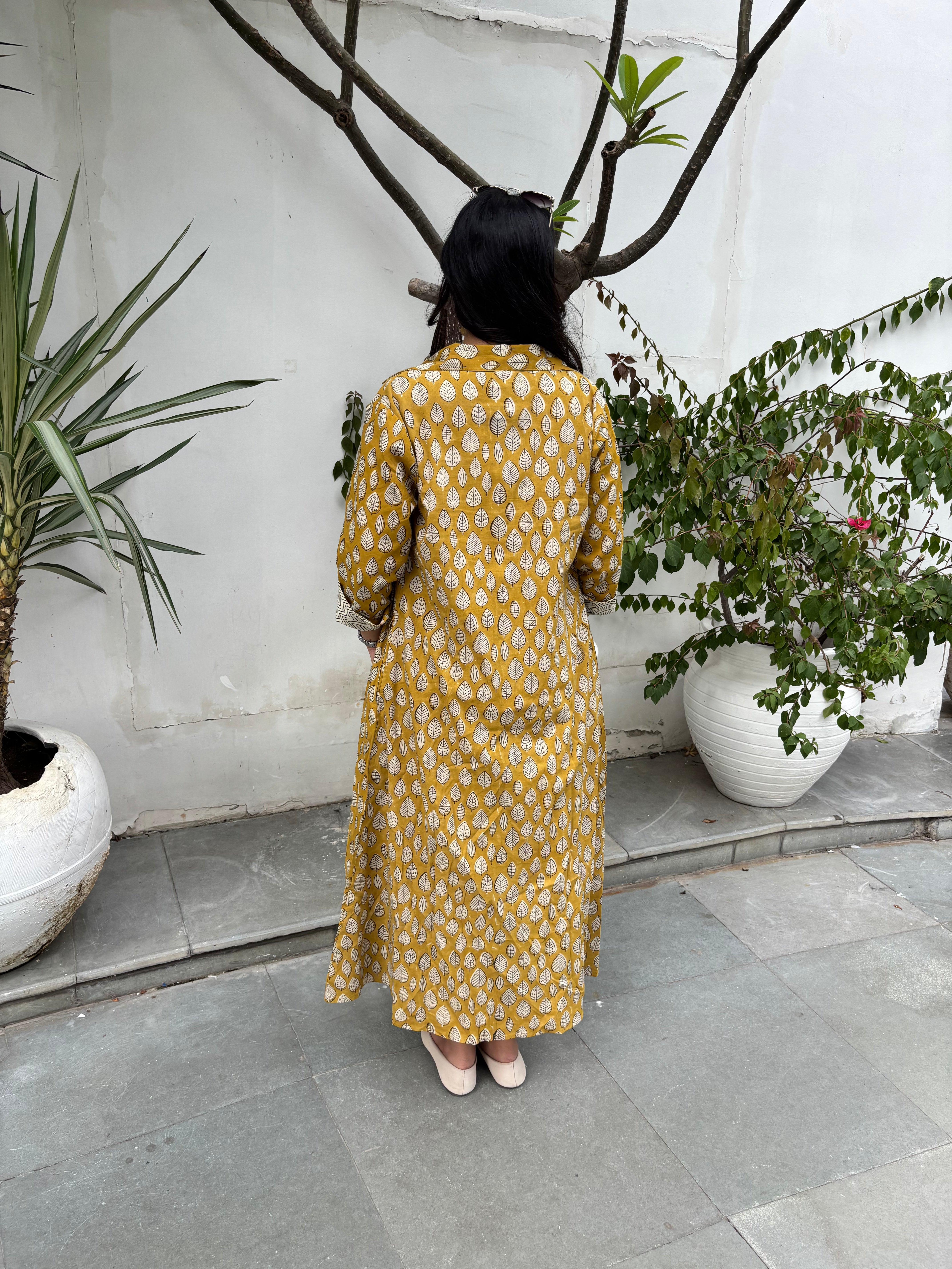 Kanak Bagru Block Print Cotton Short Double Layer Dress