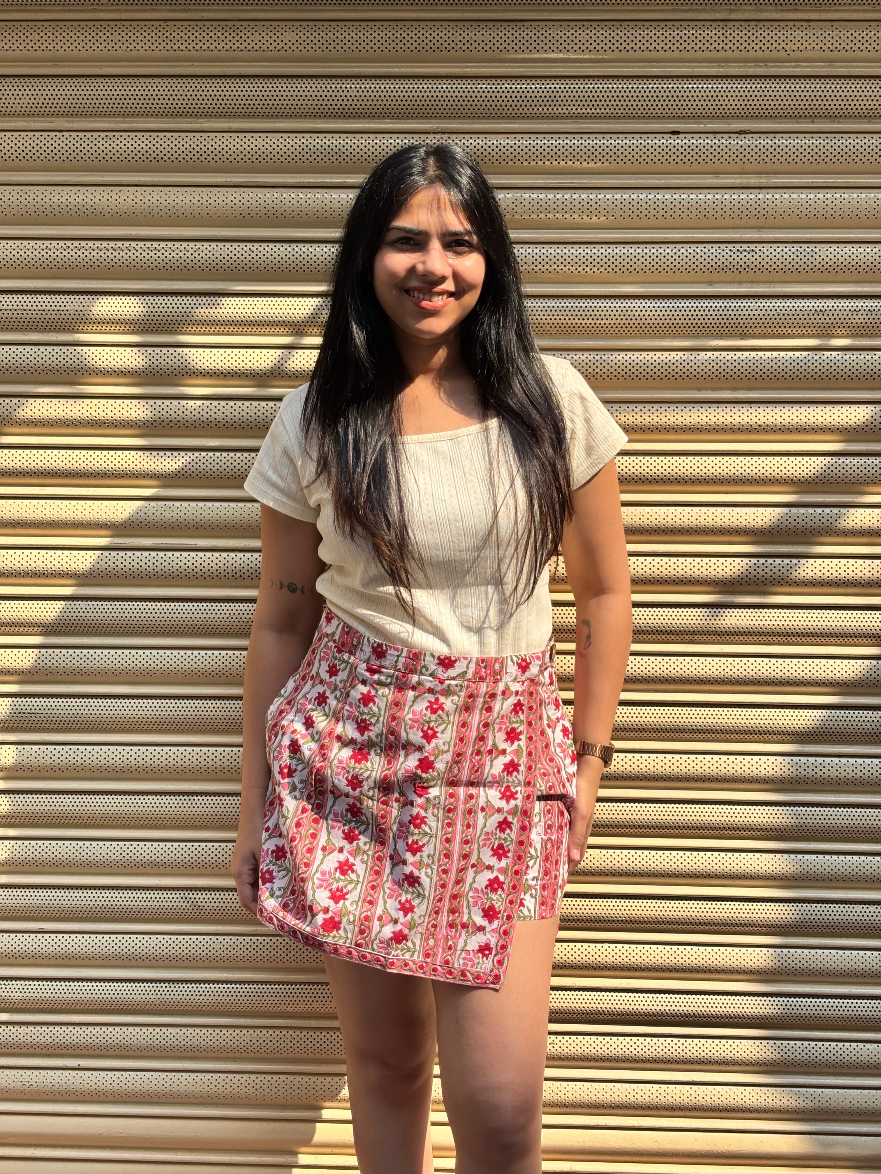 Inika Hand Block Print Cotton Skorts