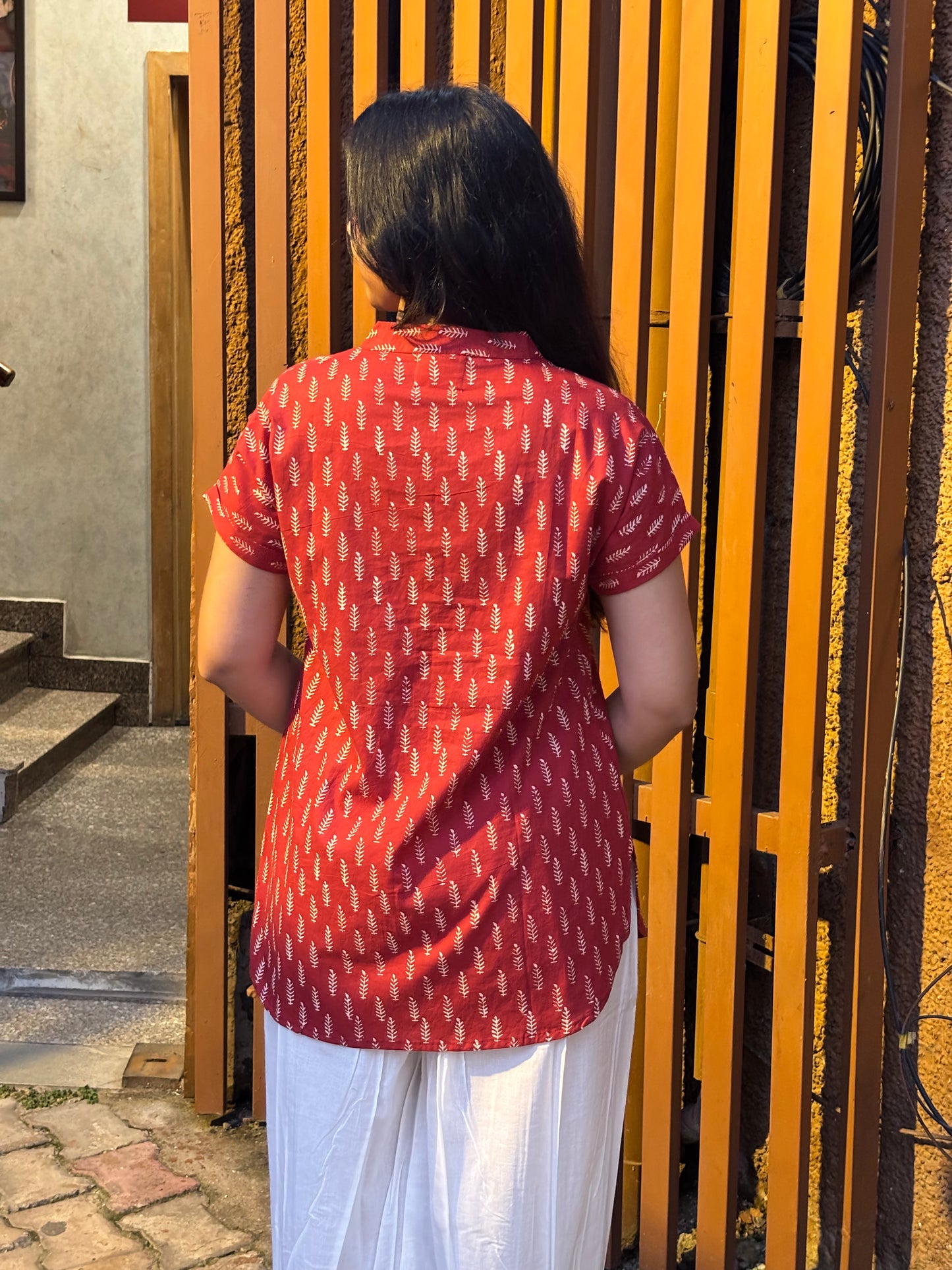Mehrun Hand Block Print Cotton Shirt