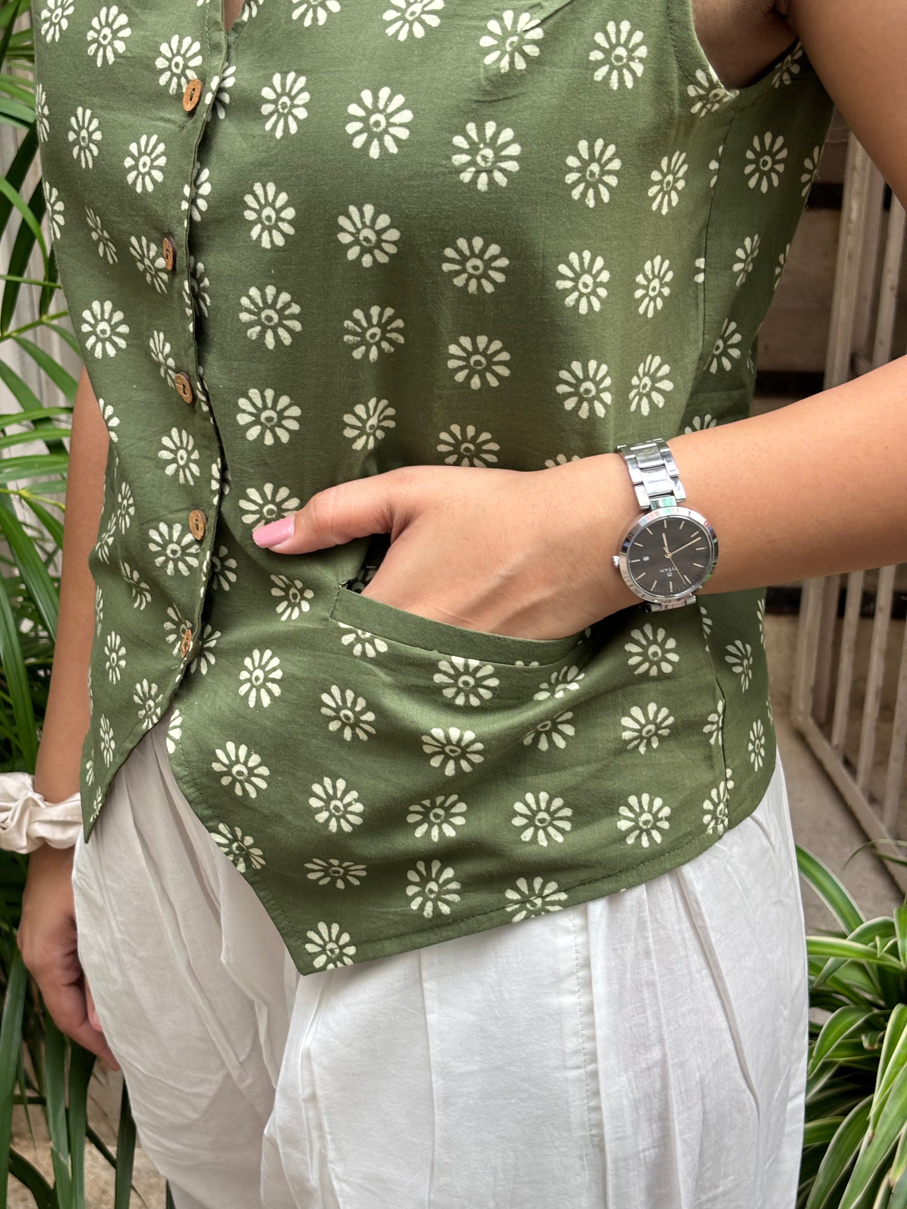 Viara Hand Block Printed Cotton Koti