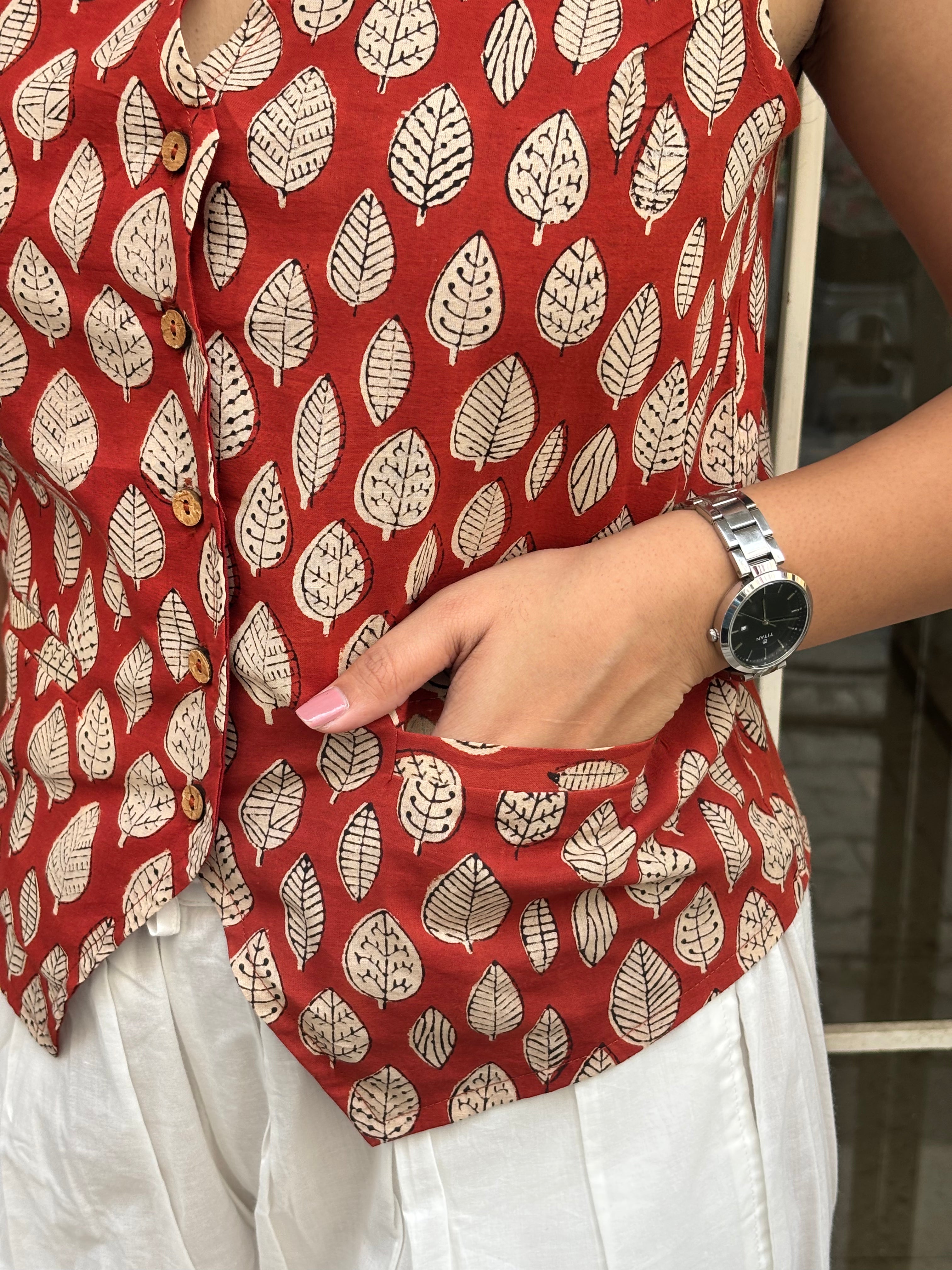 Patra Bagru Hand Block Print Cotton Koti