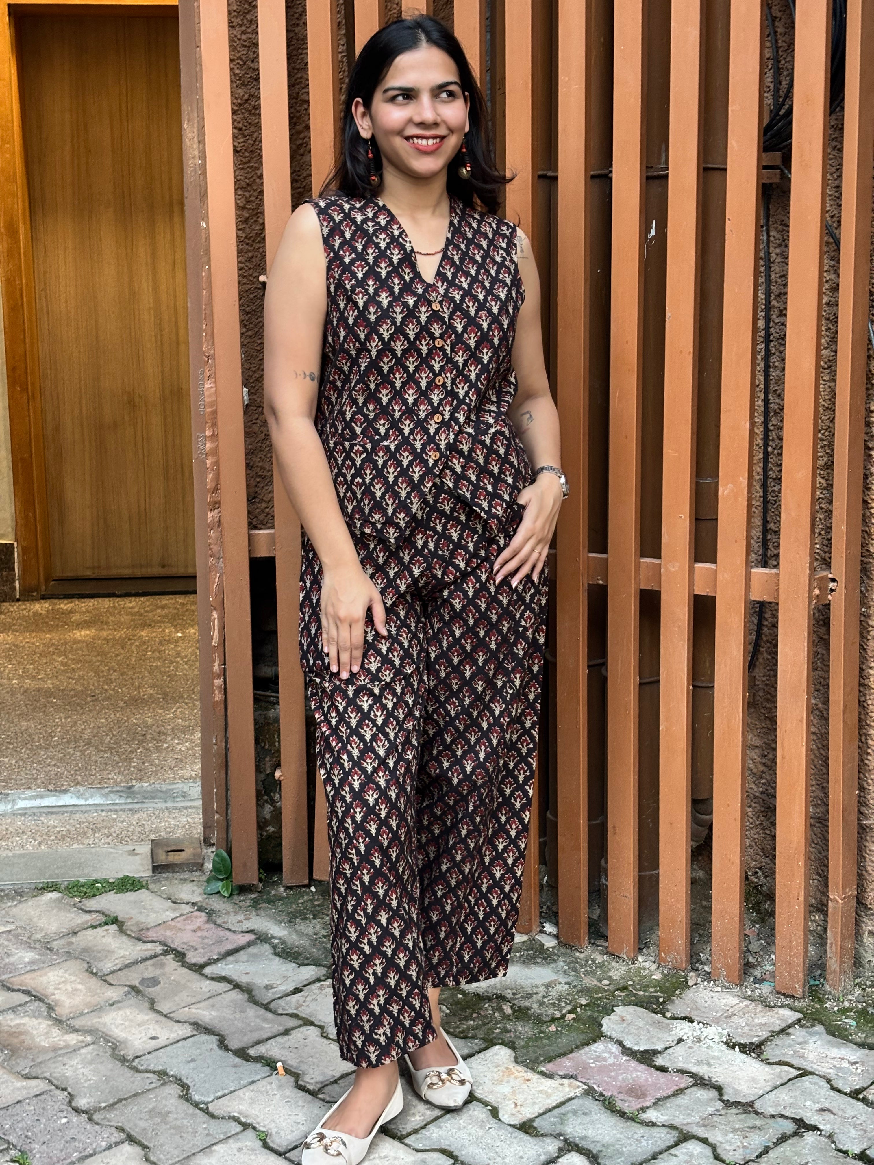 Libha Hand Block Print Cotton Co-ord Set