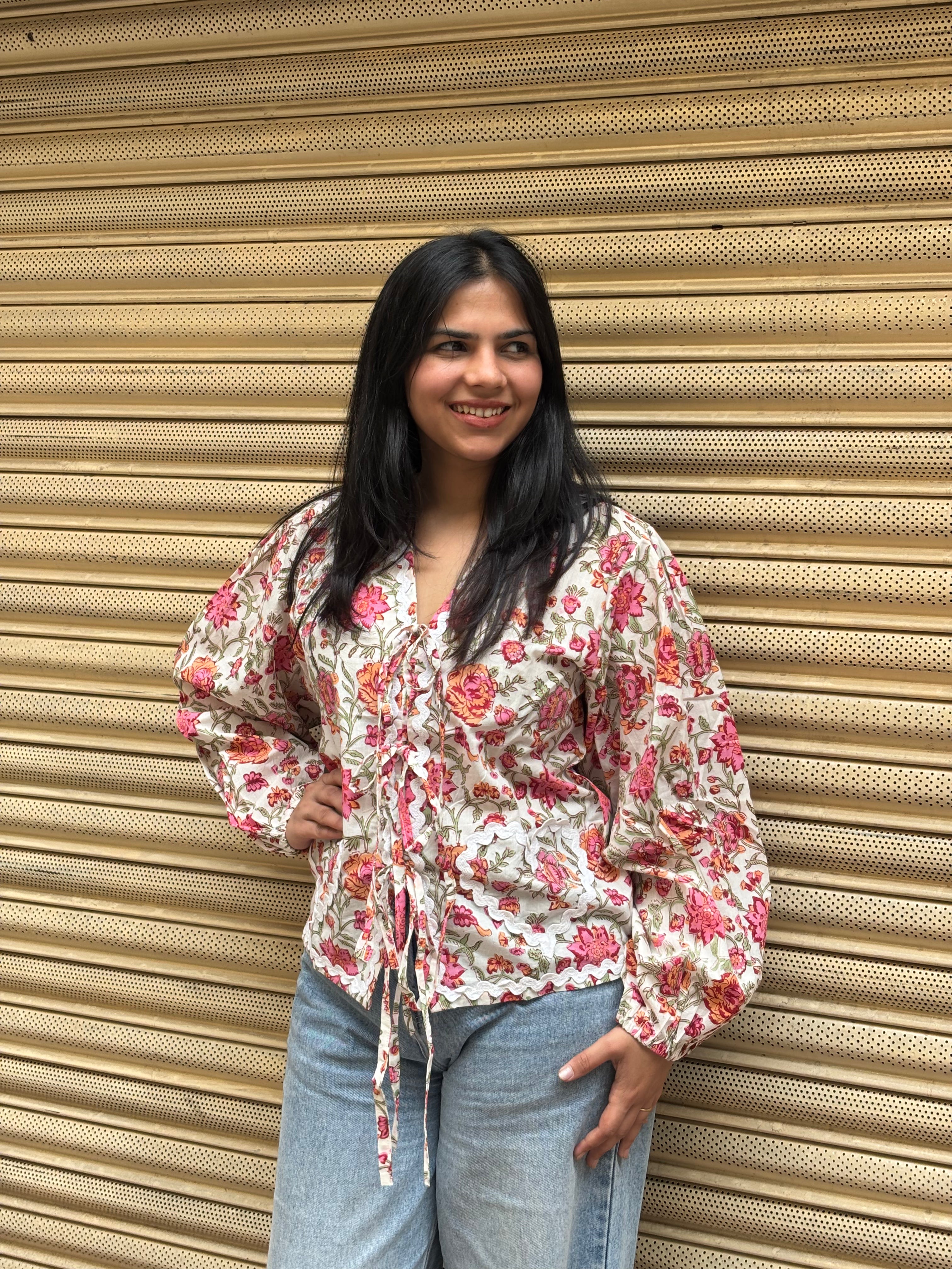 Suhana Hand Block Print Cotton Shirt