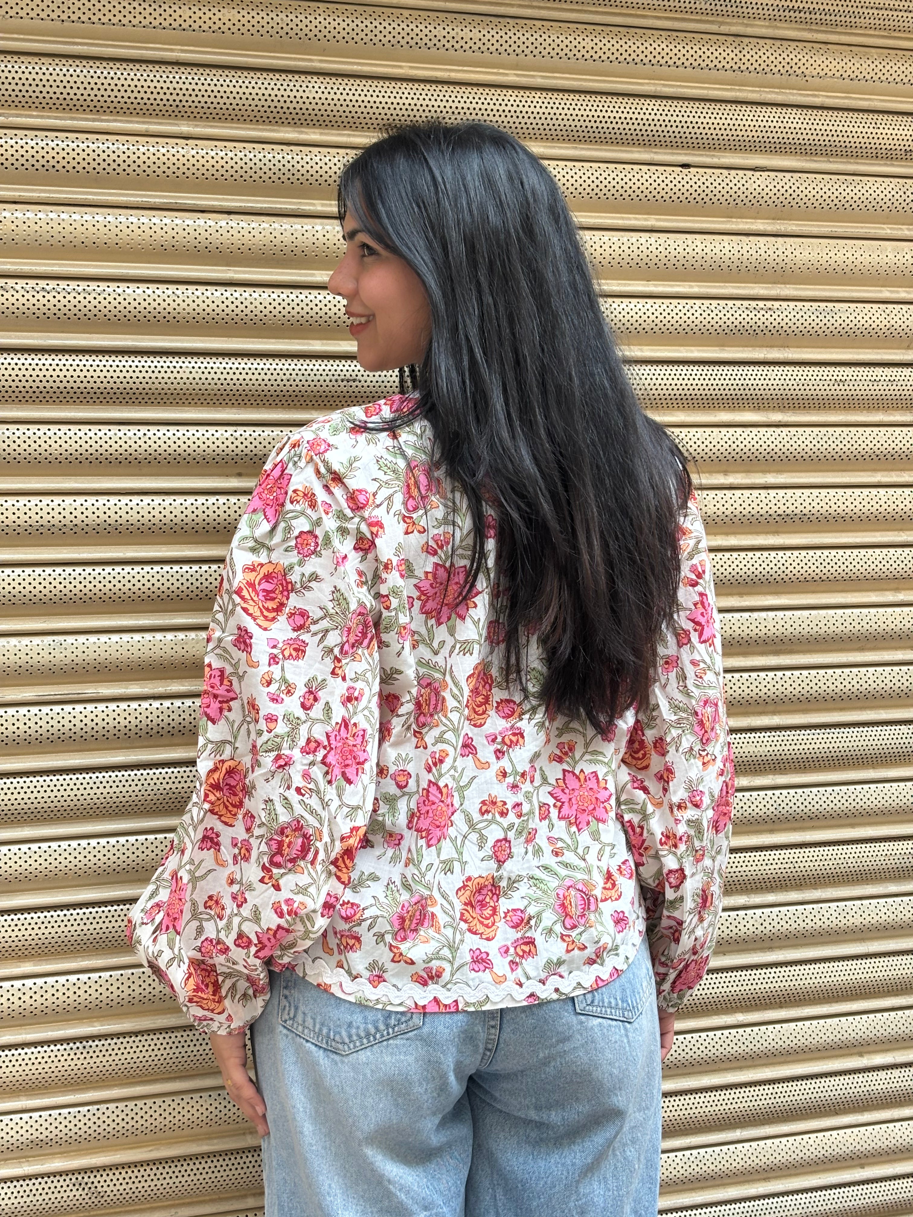 Suhana Hand Block Print Cotton Shirt