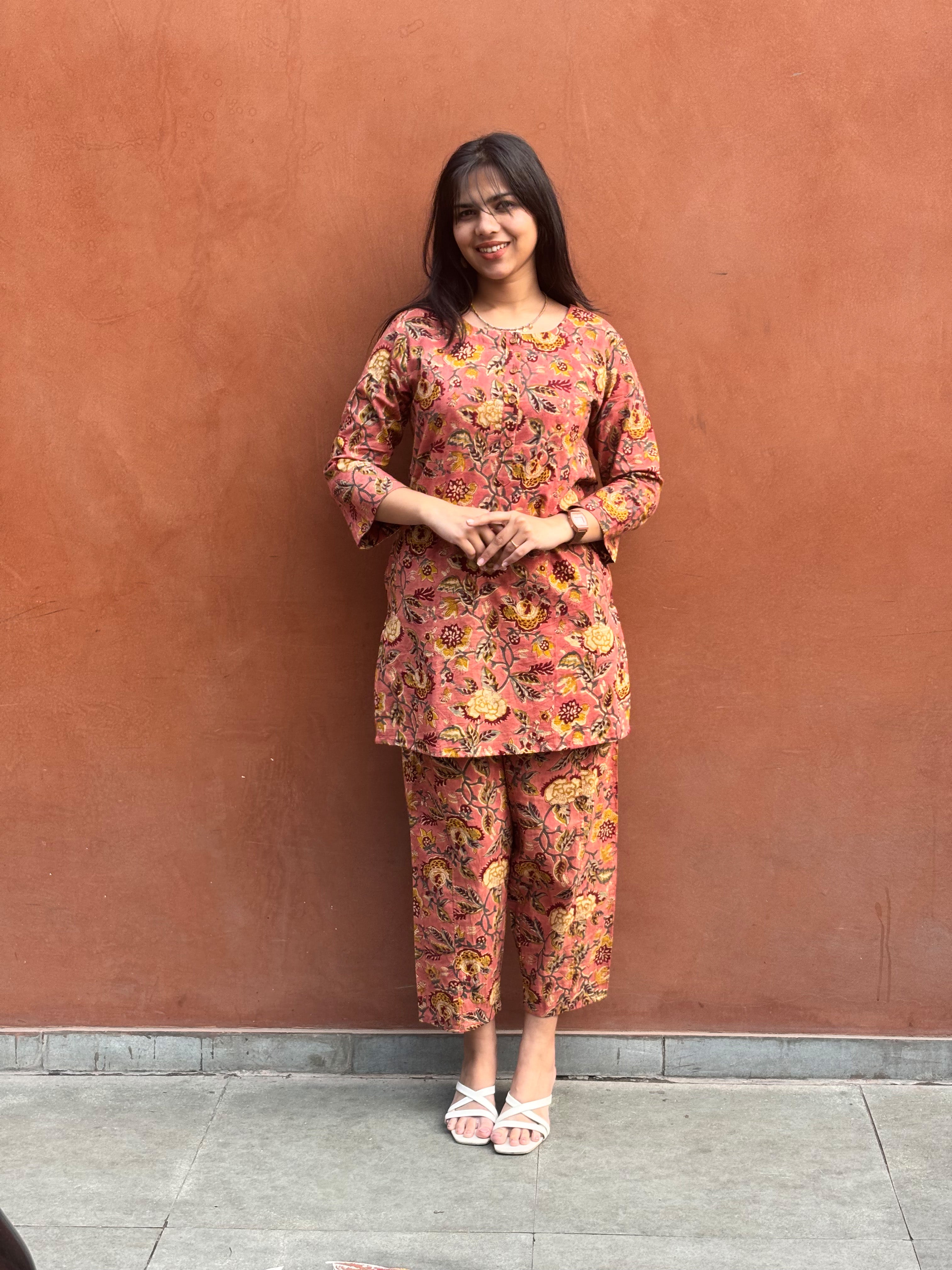 Miraya Hand Block Print Cotton Co-ord Set