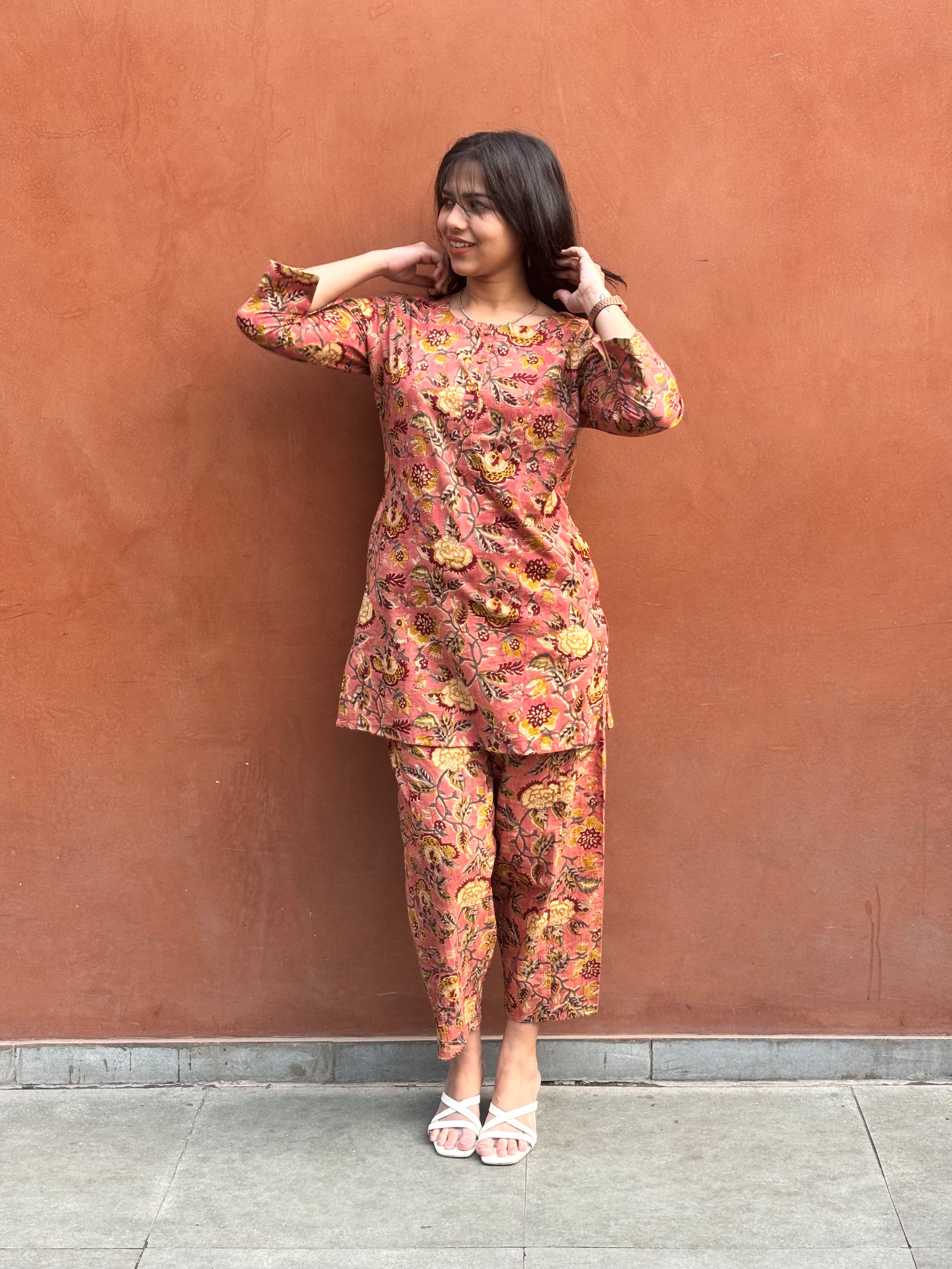 Miraya Hand Block Print Cotton Co-ord Set