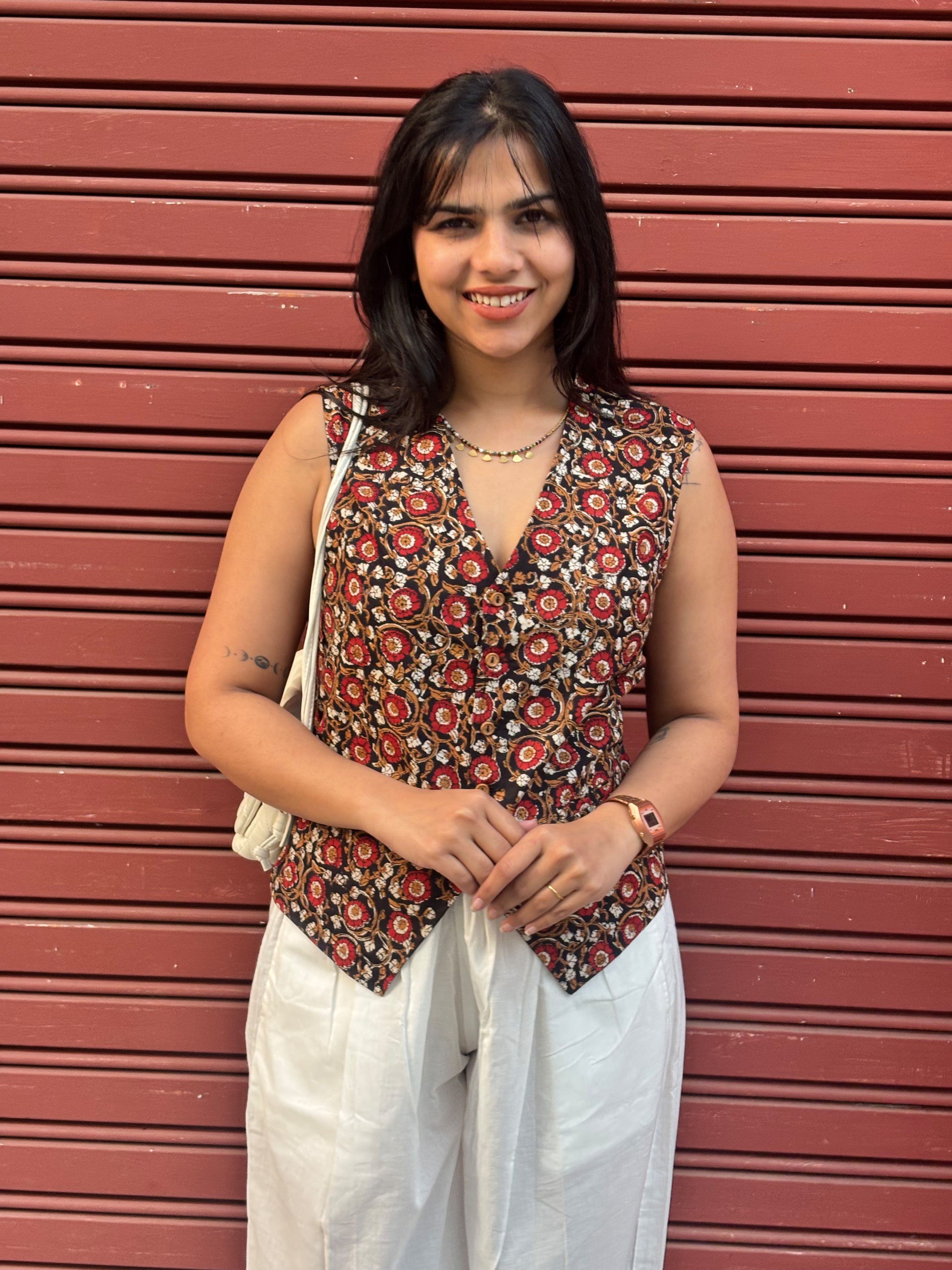 Malika Hand Block Print Cotton Koti