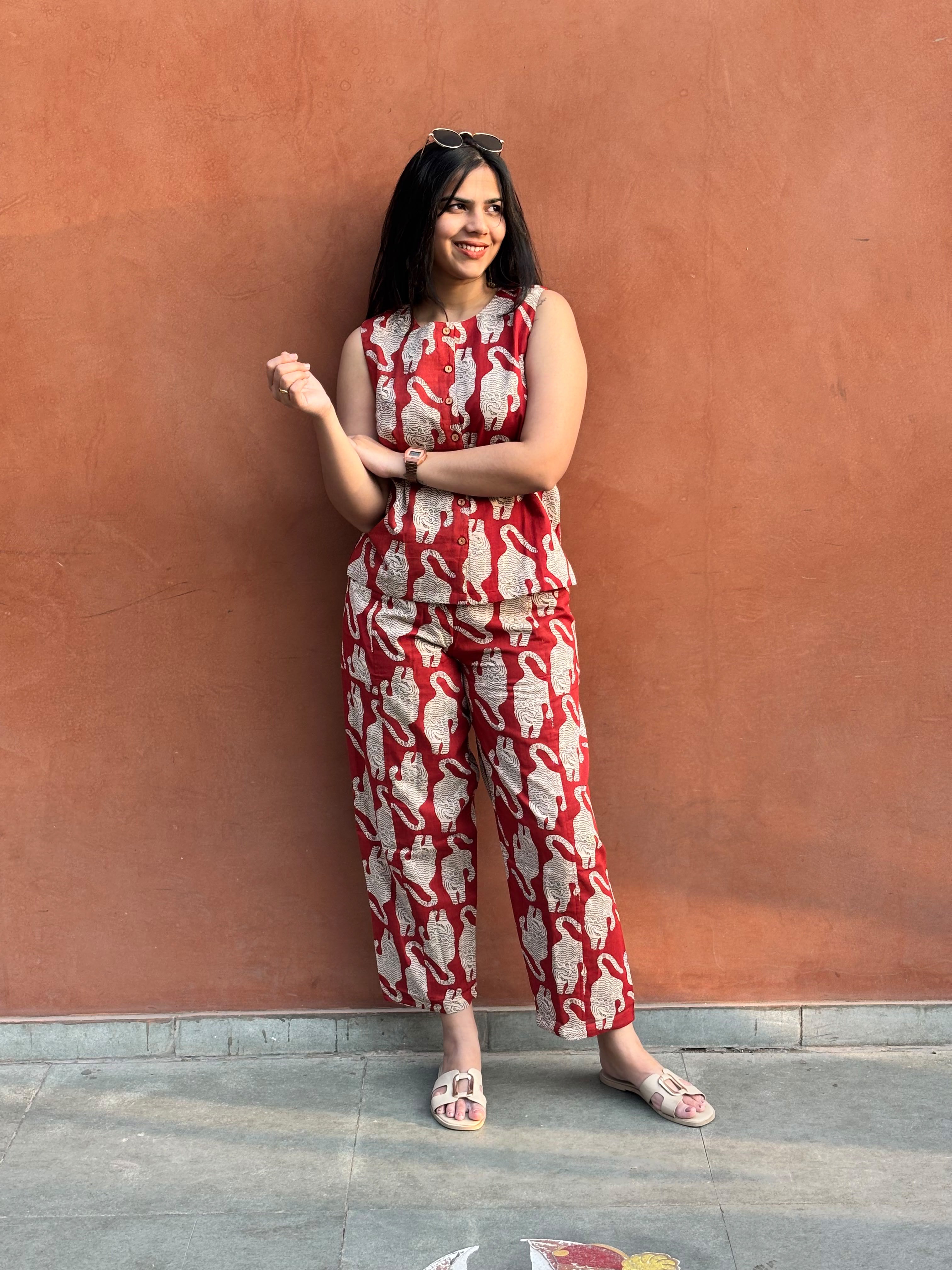 Bagh 2 Pc Cotton Mulmul Co-ord Set