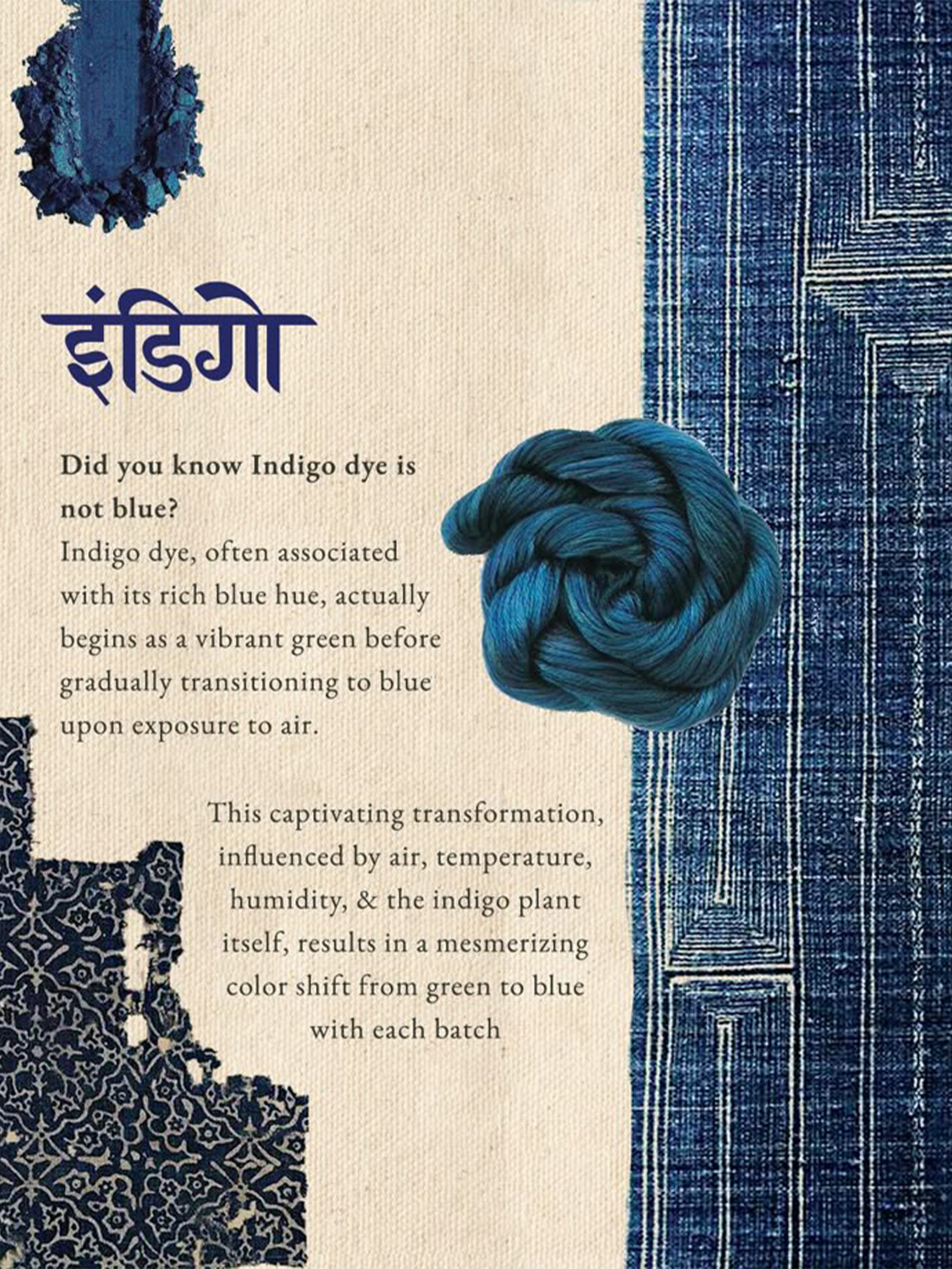 Tarang Indigo Hand Block Print Cotton Double Layer Top