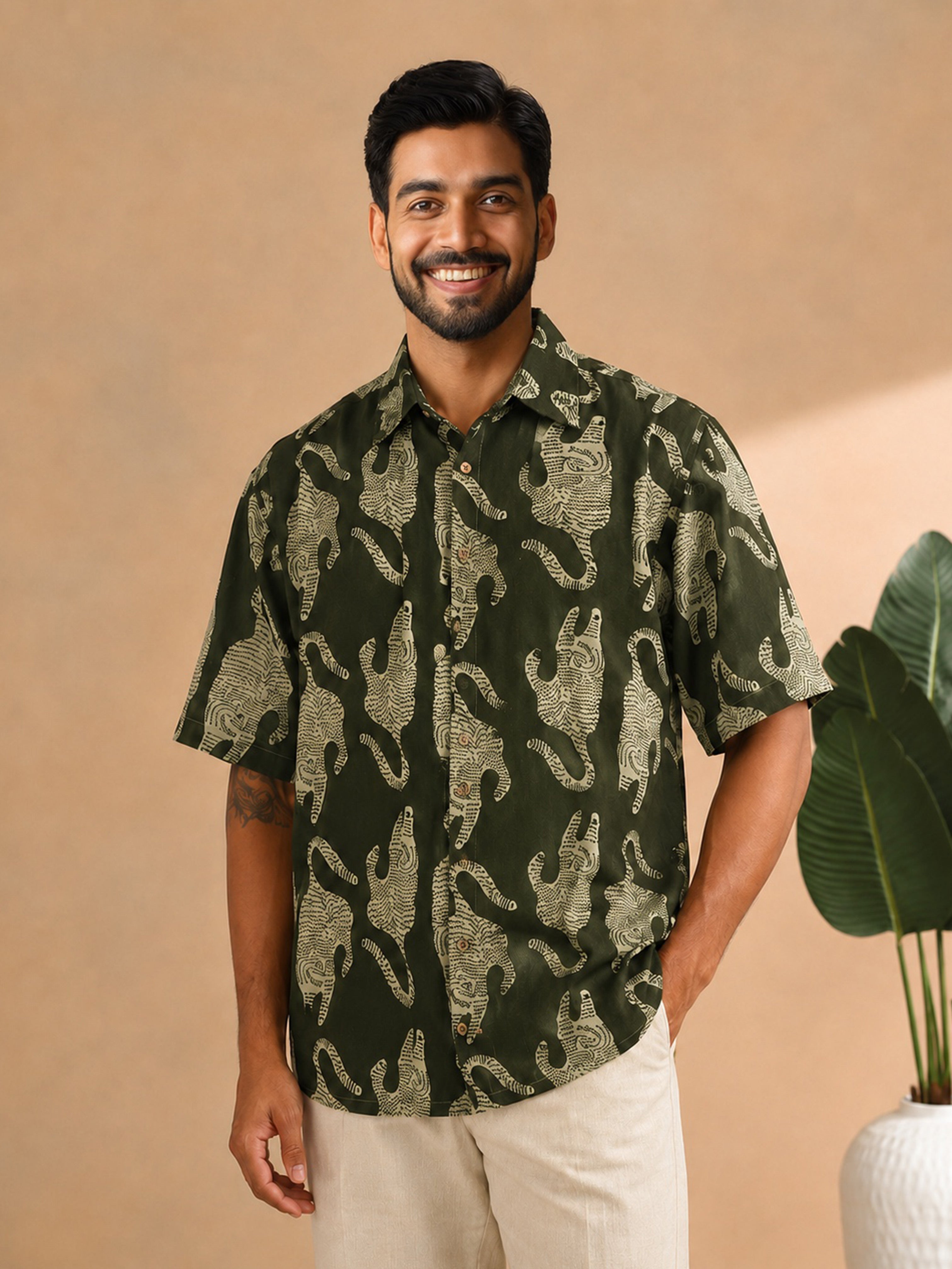 Bagh Hand Block Print Cotton Men Shirt