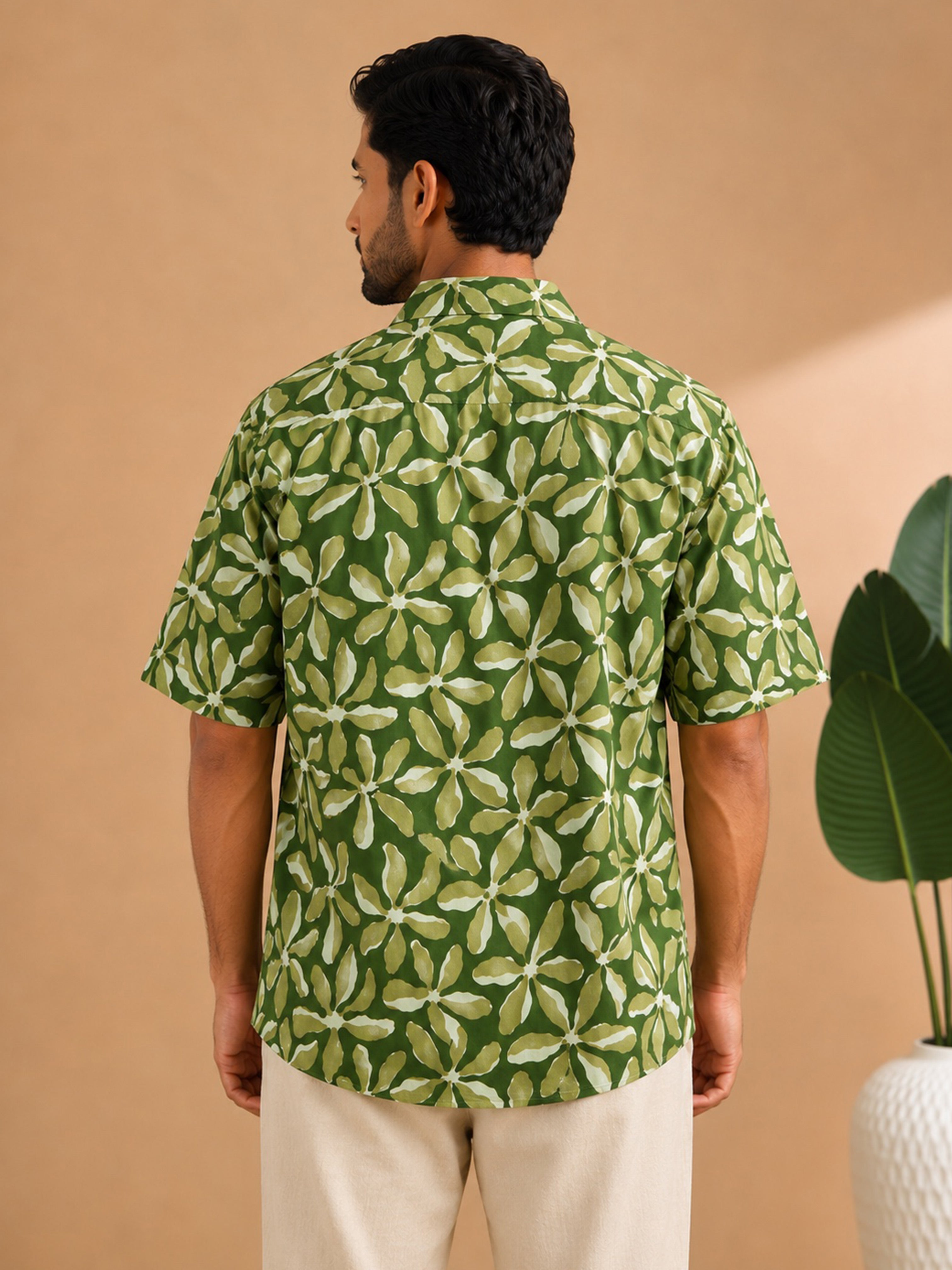 Kinar Hand Block Print Cotton Men Shirt