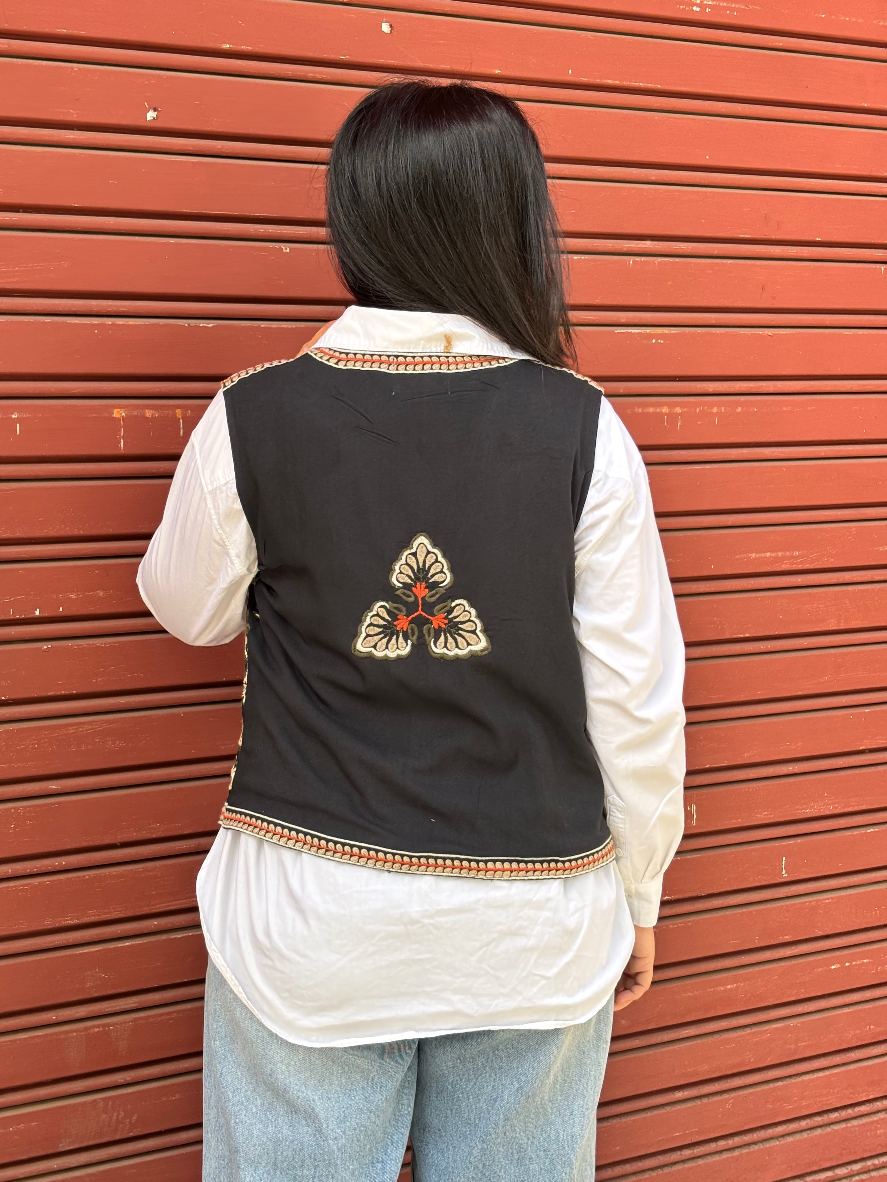 TOJ Art Embroidered Women's Koti- Black