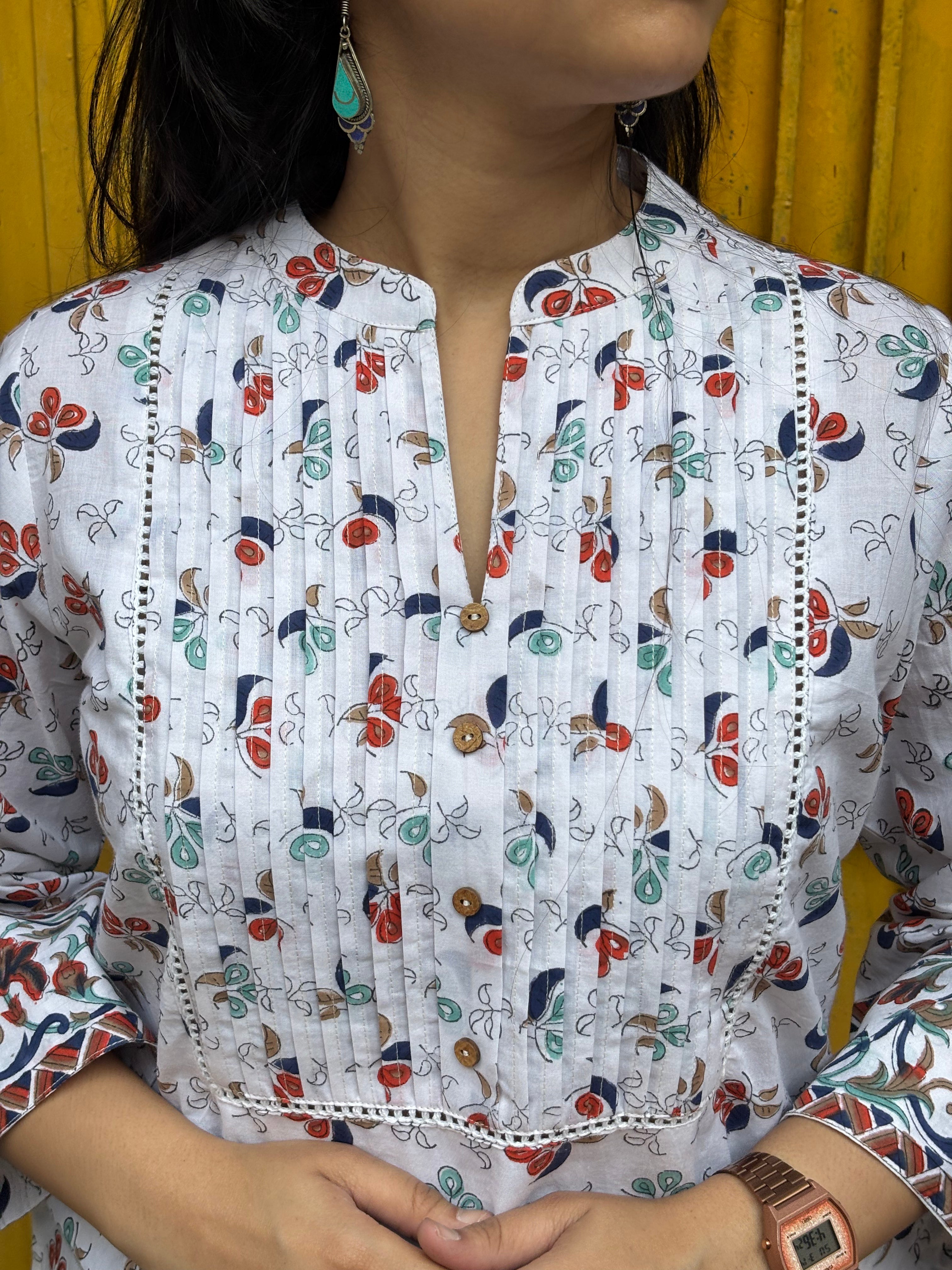 Miri Hand Block Print Short Kurti
