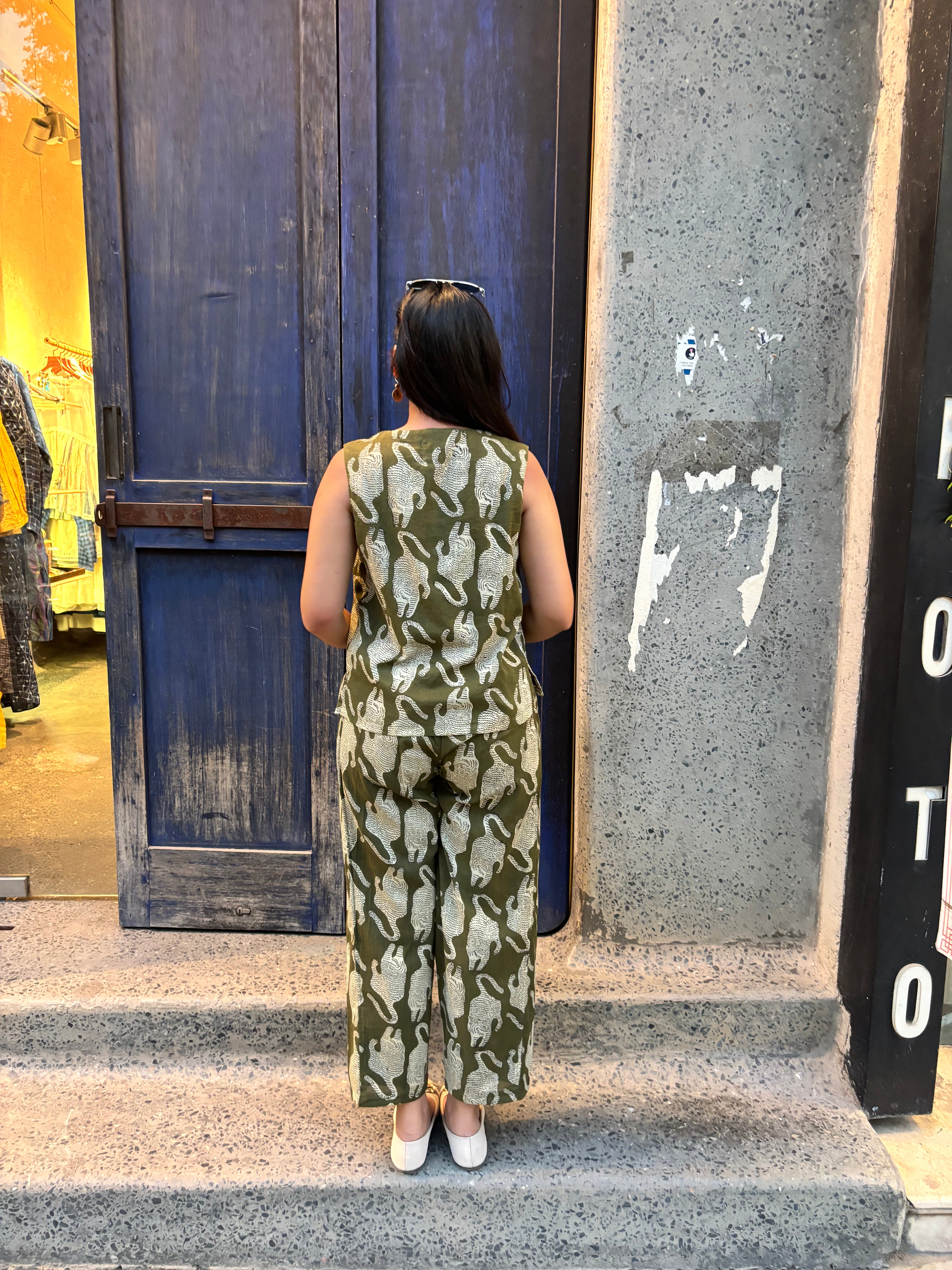 Bagh Hand Block Print Cotton Mulmul Co-ord Set