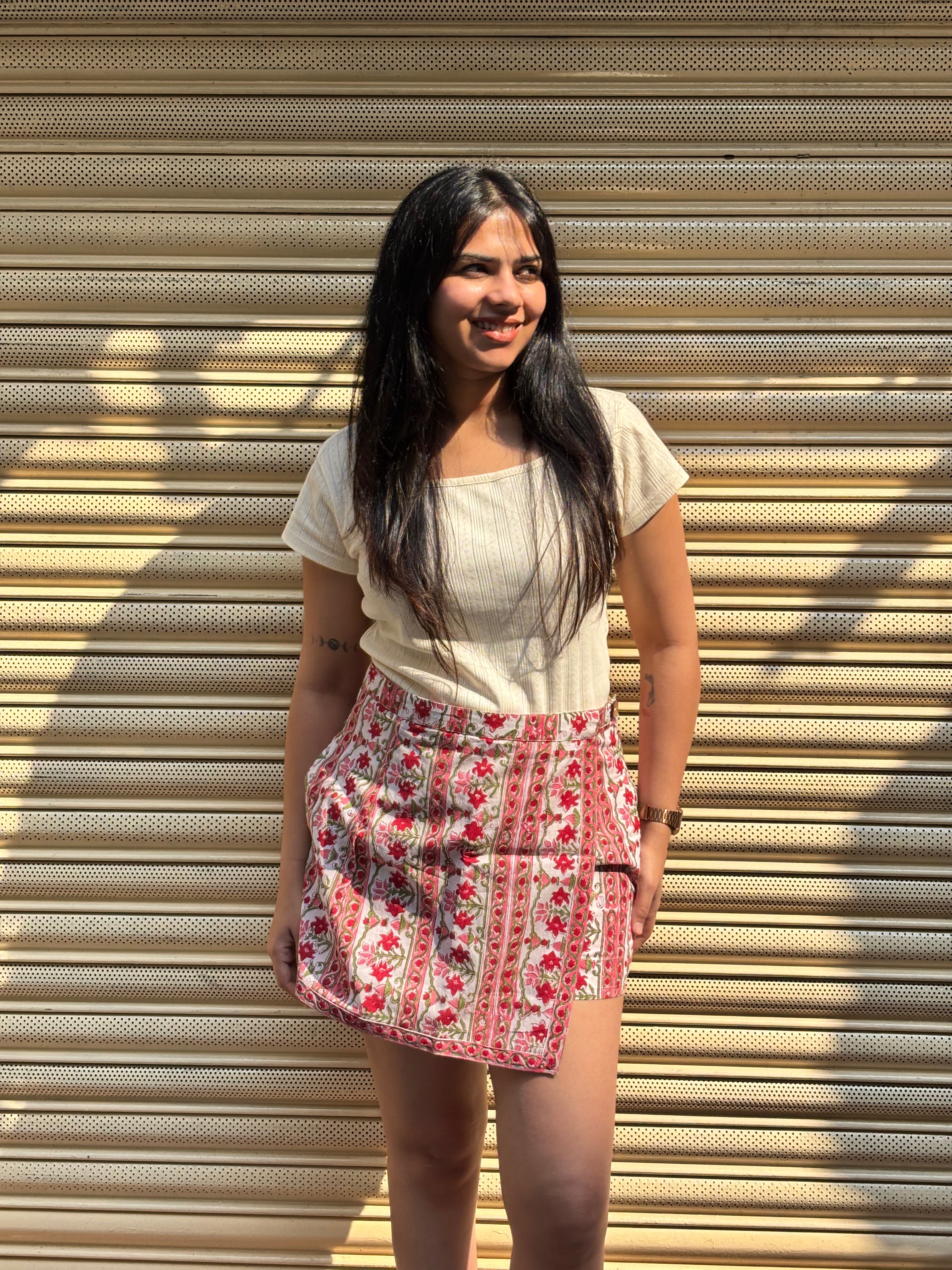Inika Hand Block Print Cotton Skorts
