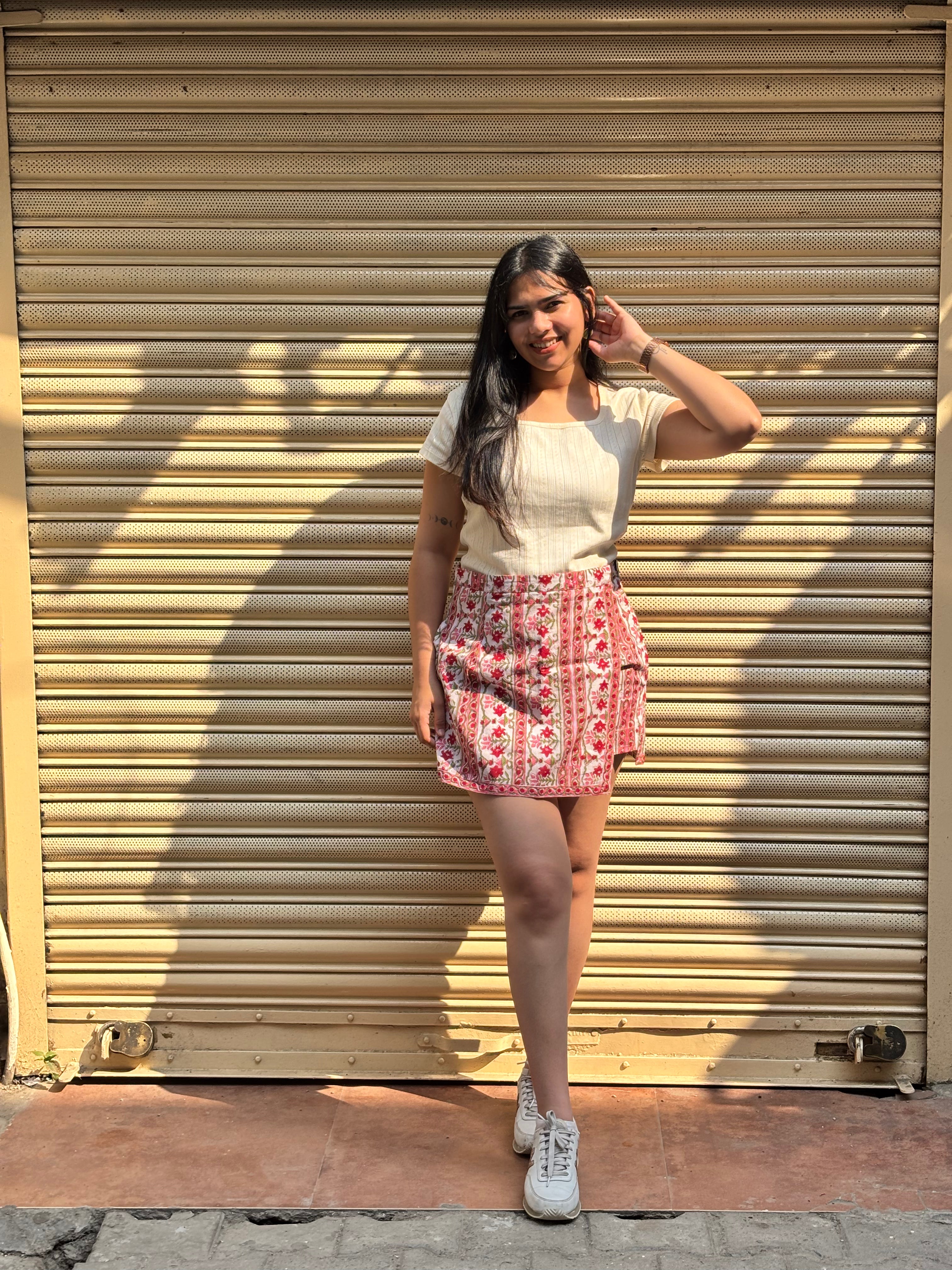 Inika Hand Block Print Cotton Skorts