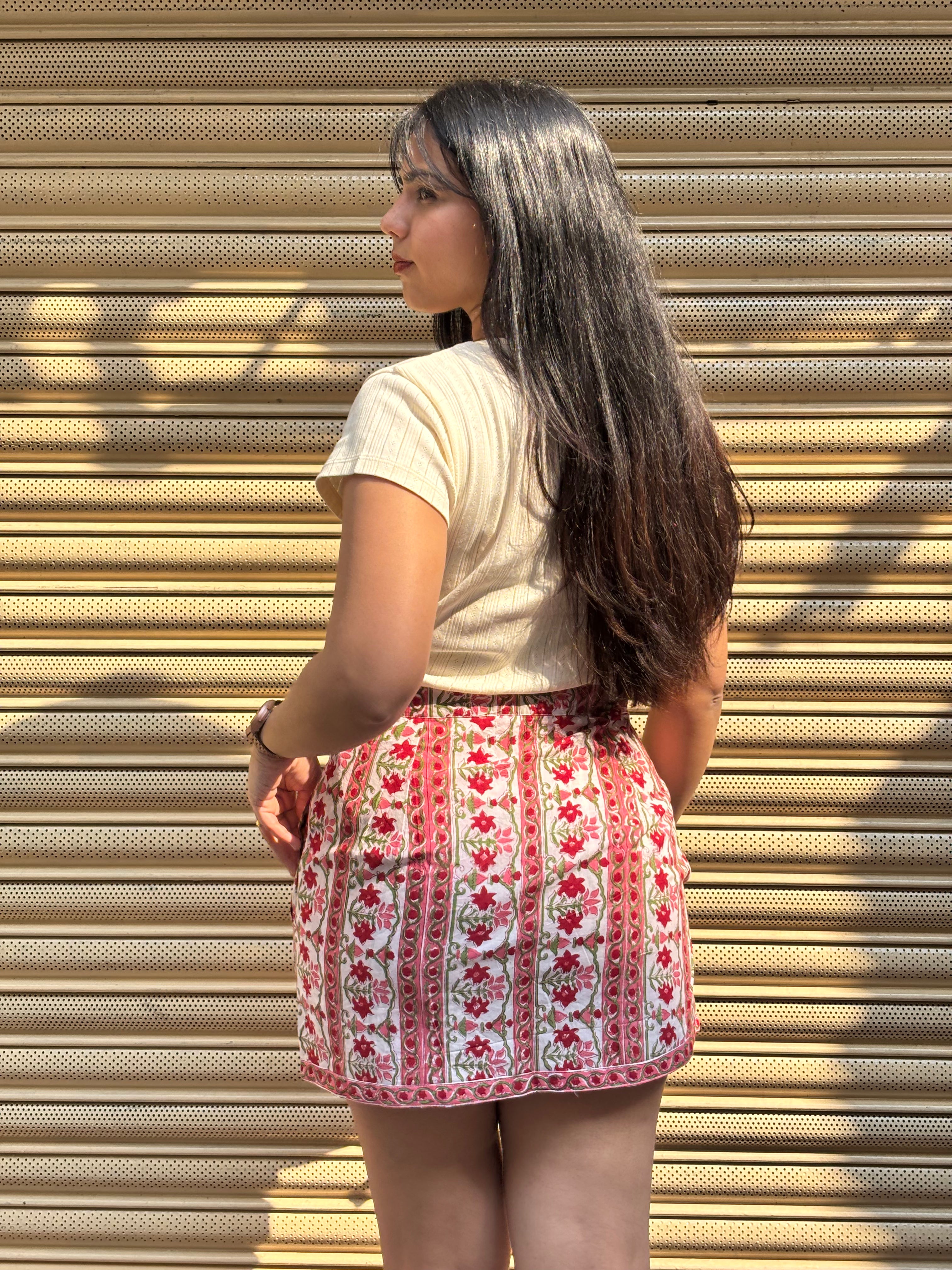 Inika Hand Block Print Cotton Skorts