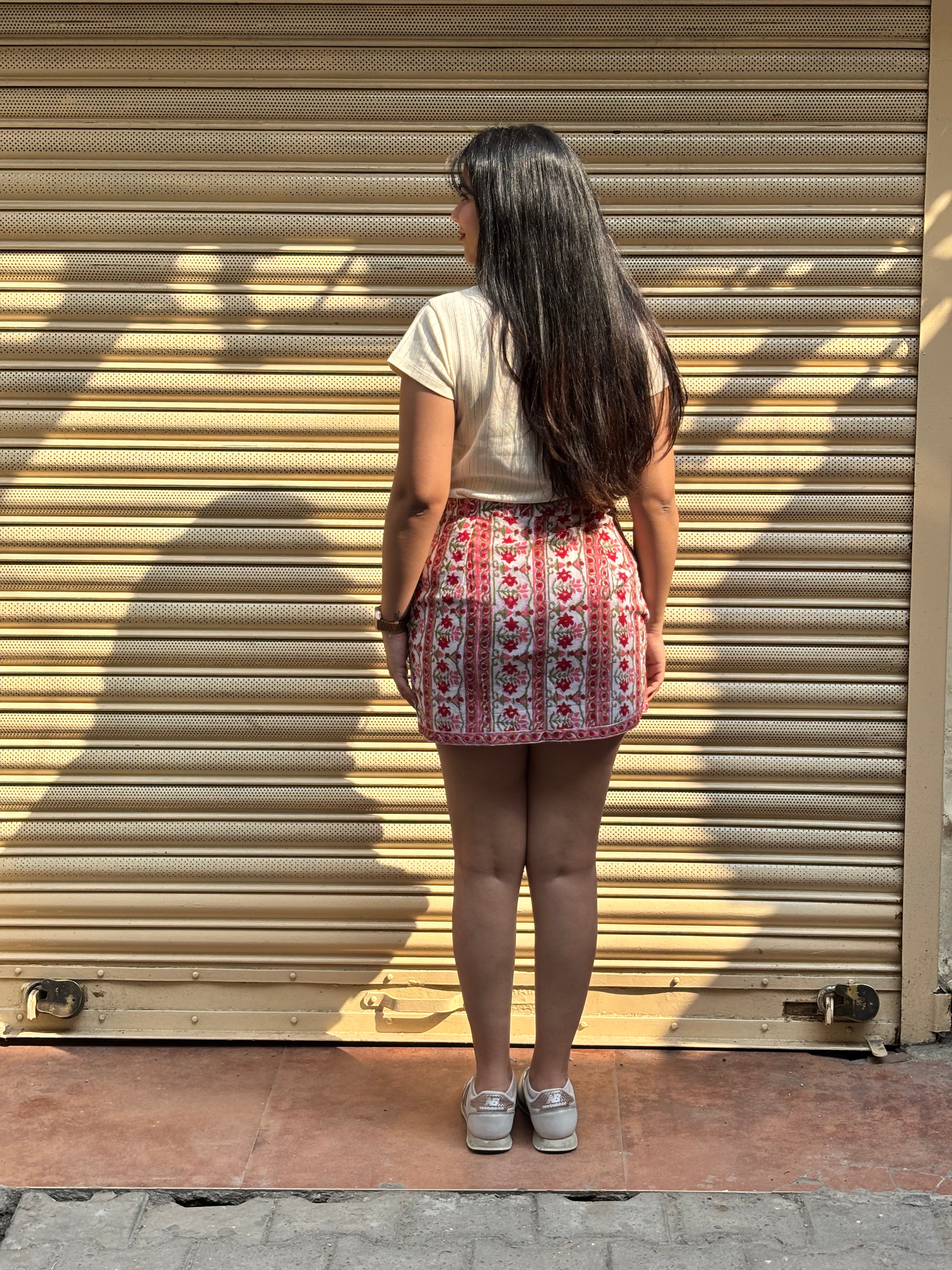 Inika Hand Block Print Cotton Skorts