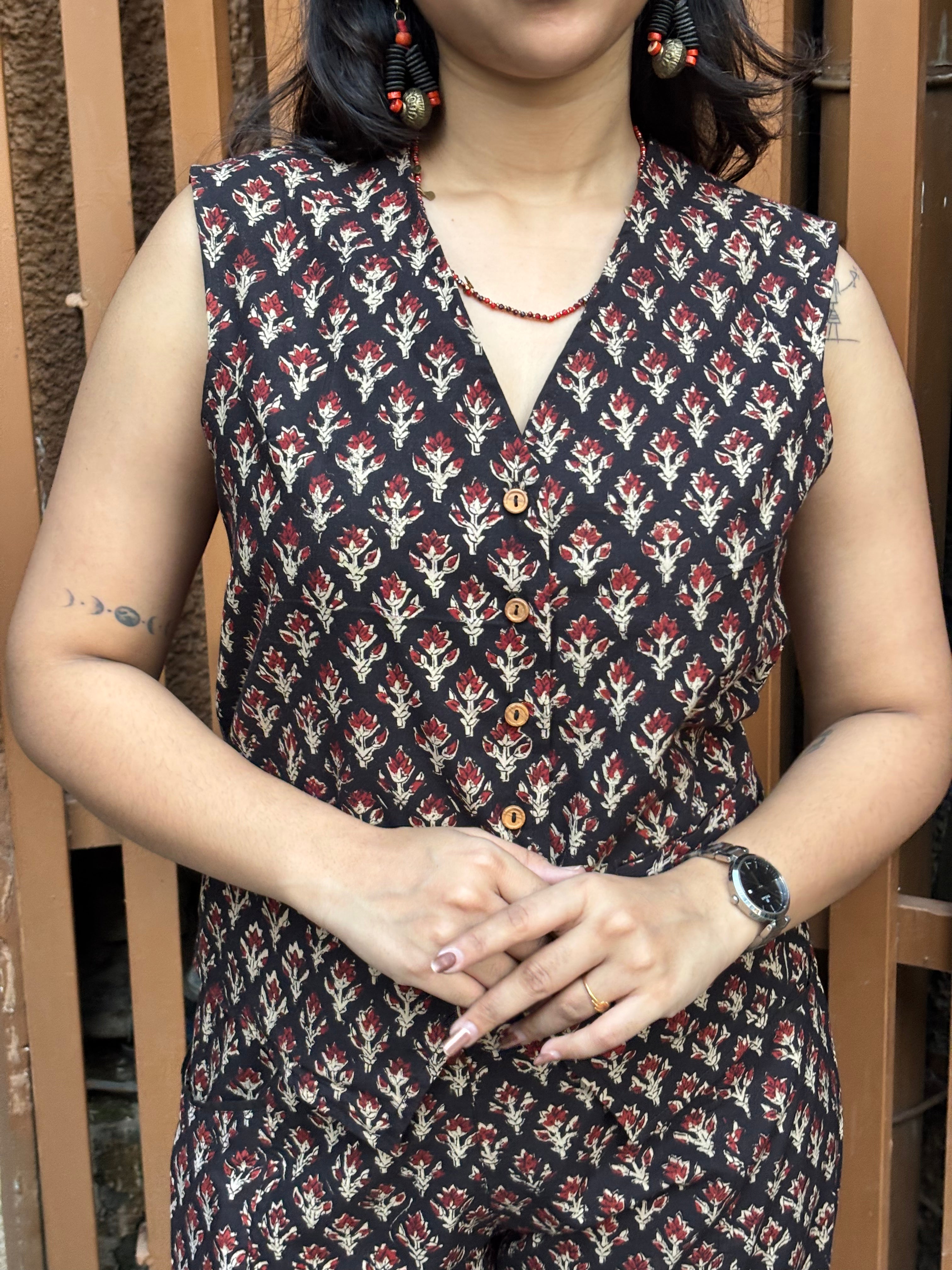 Libha Hand Block Print Cotton Co-ord Set