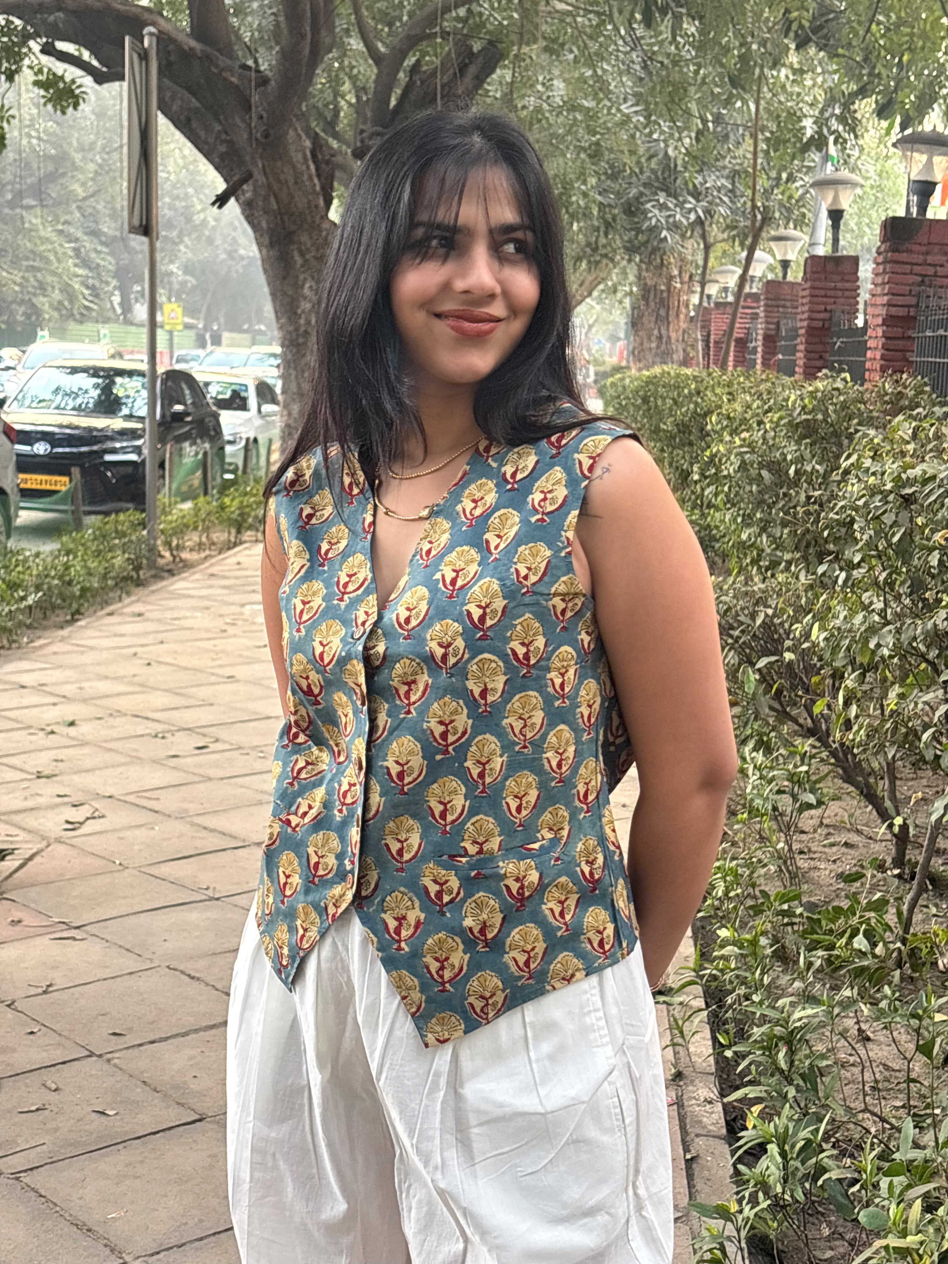 Mishti Bagru Hand Block Print Cotton Koti