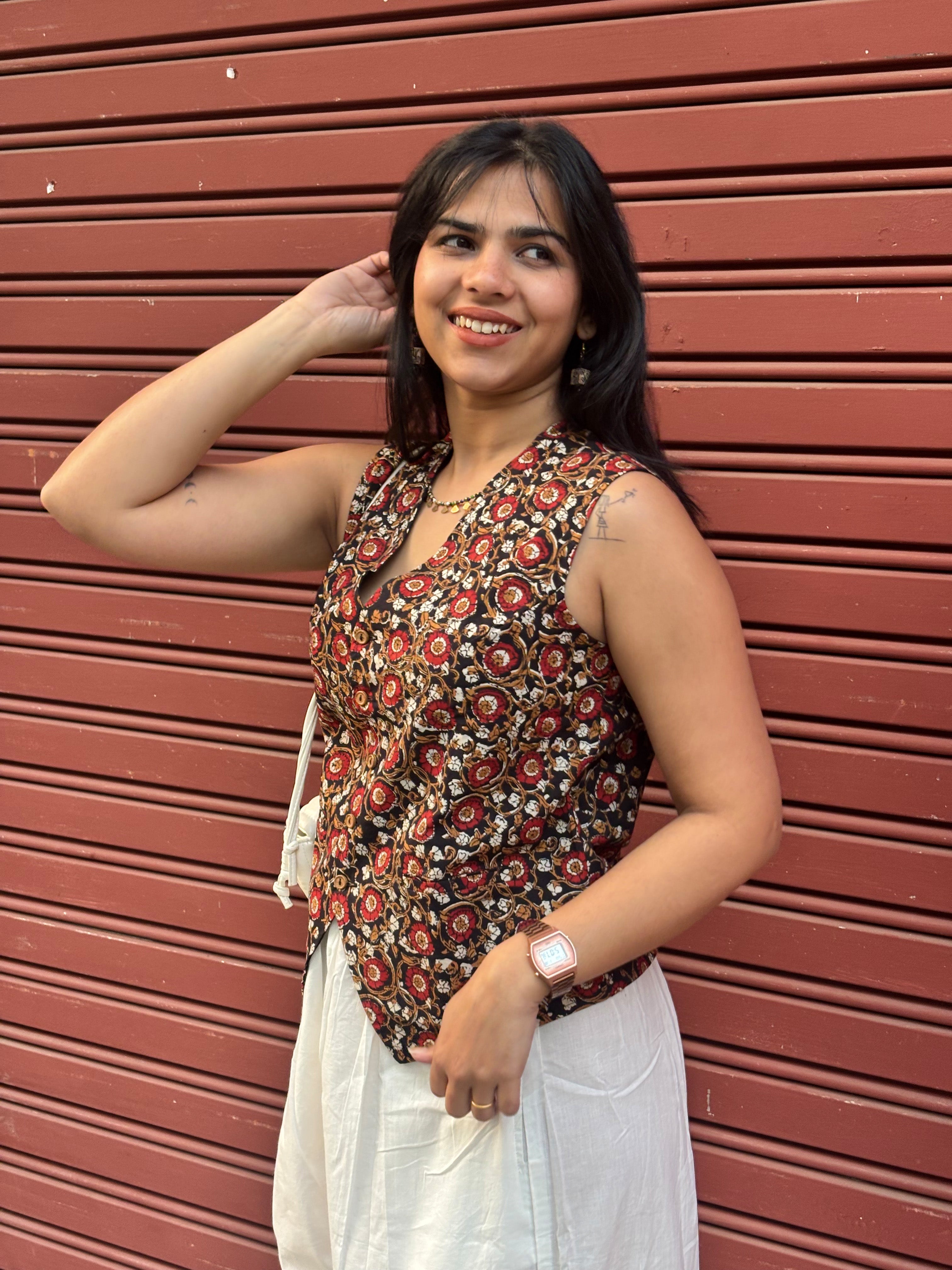 Malika Hand Block Print Cotton Koti