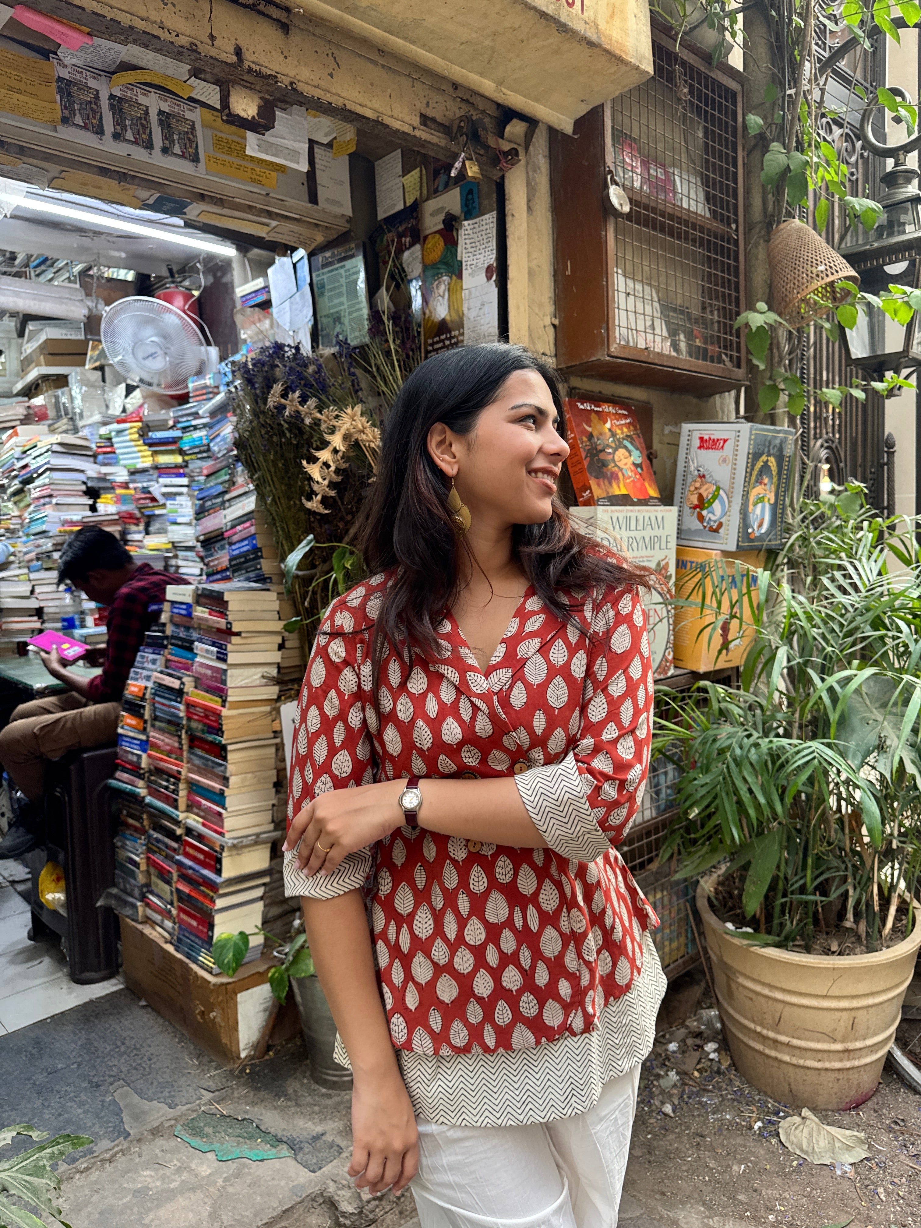 Saaya Bagru Hand Block Print Cotton Double Layer Top
