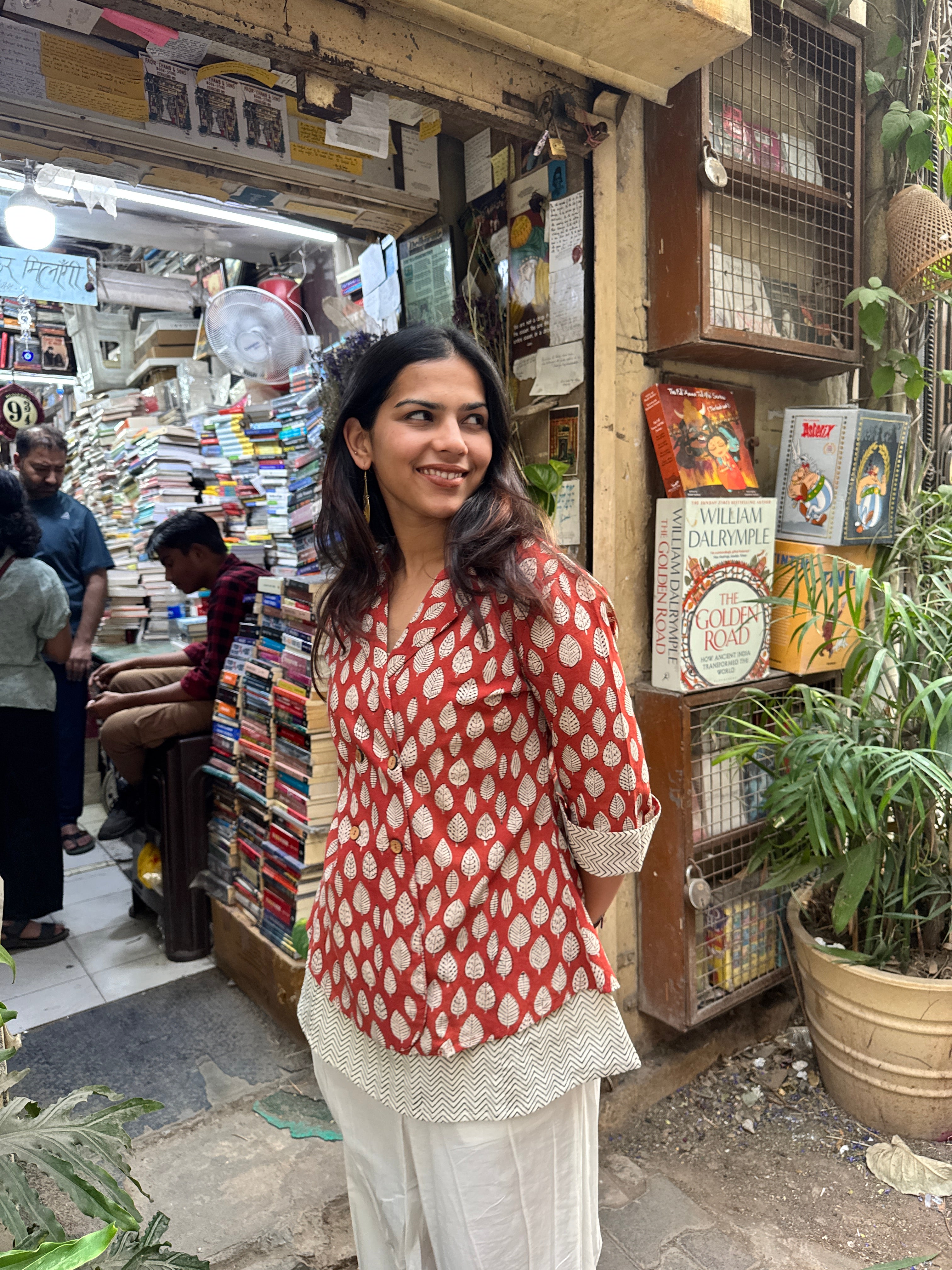 Saaya Bagru Hand Block Print Cotton Double Layer Top