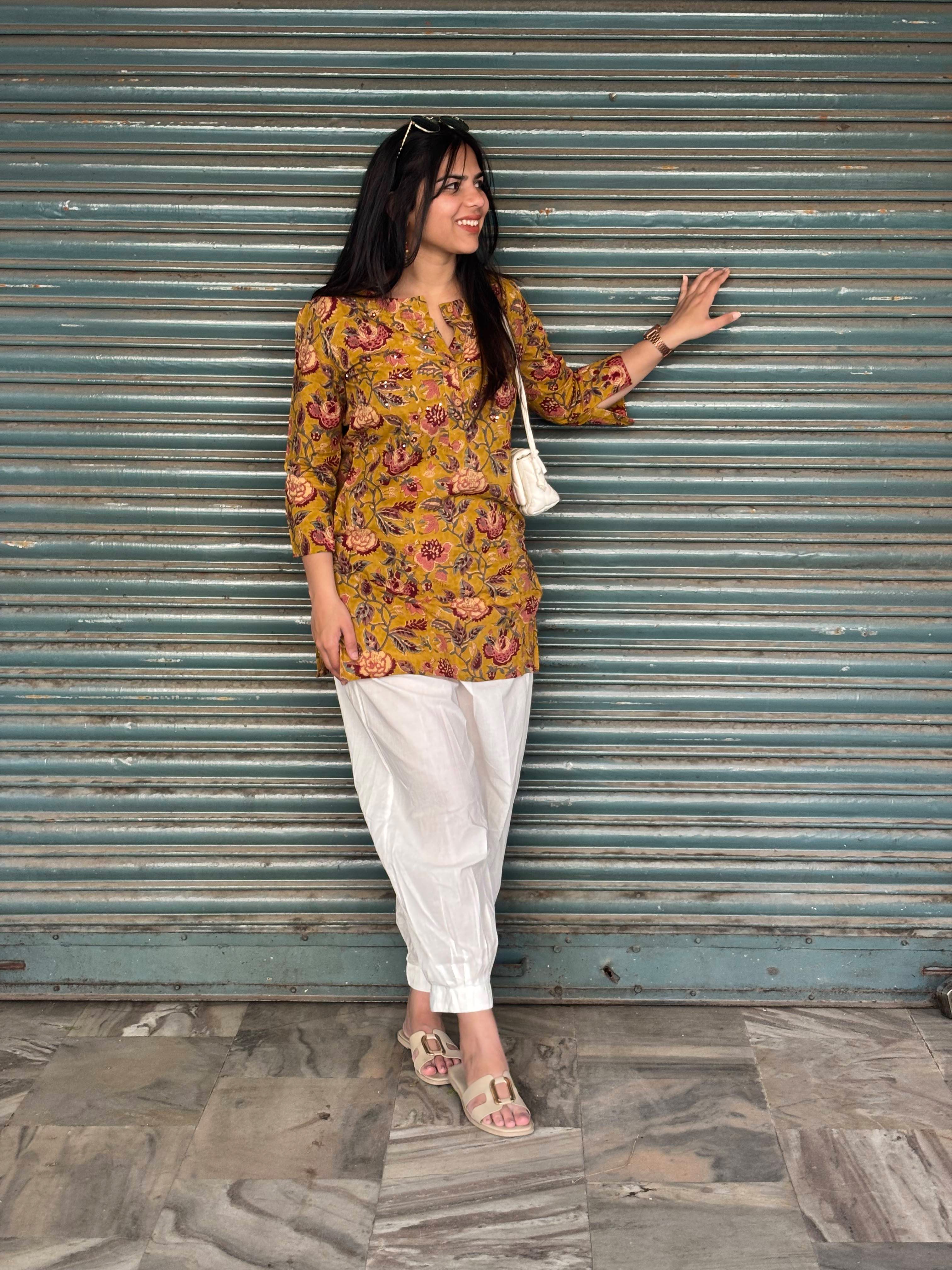 Maaya Hand Block Print Cotton Short Kurti