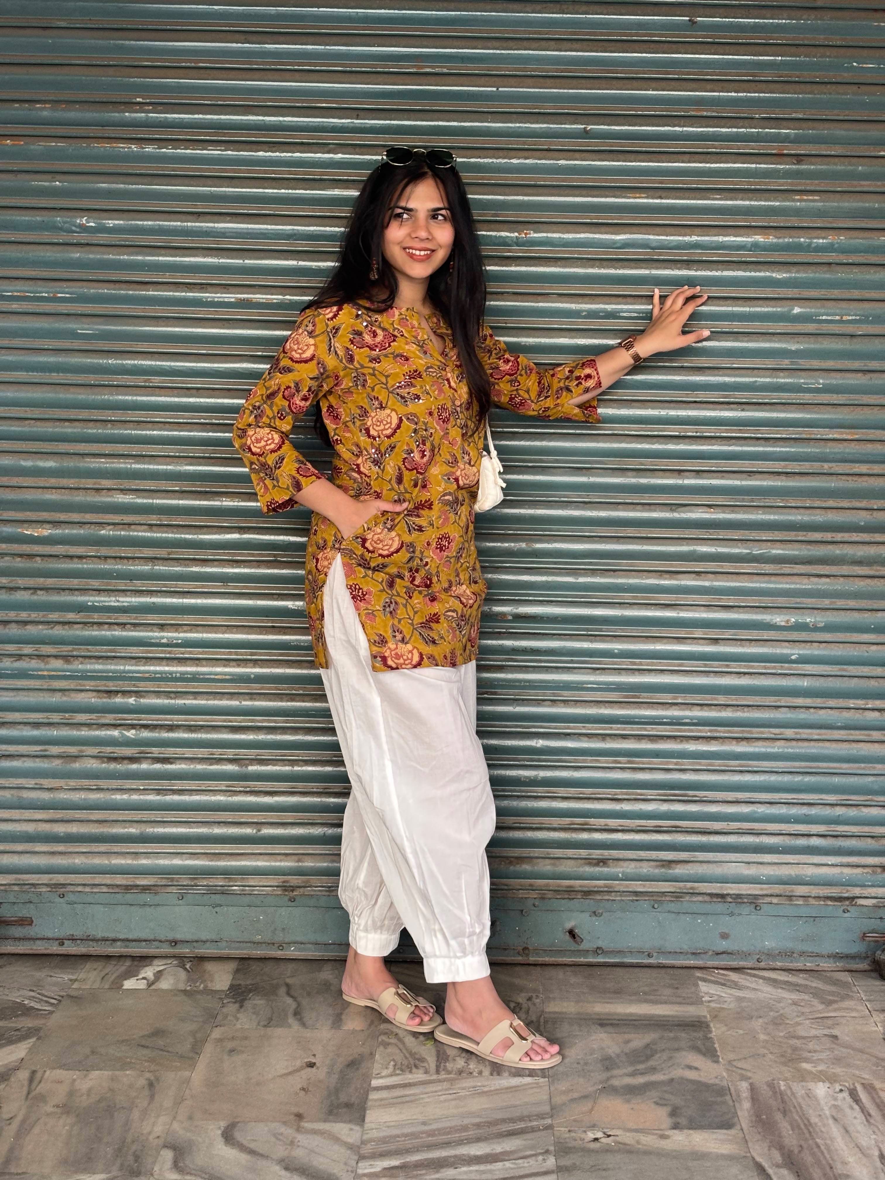 Maaya Hand Block Print Cotton Short Kurti