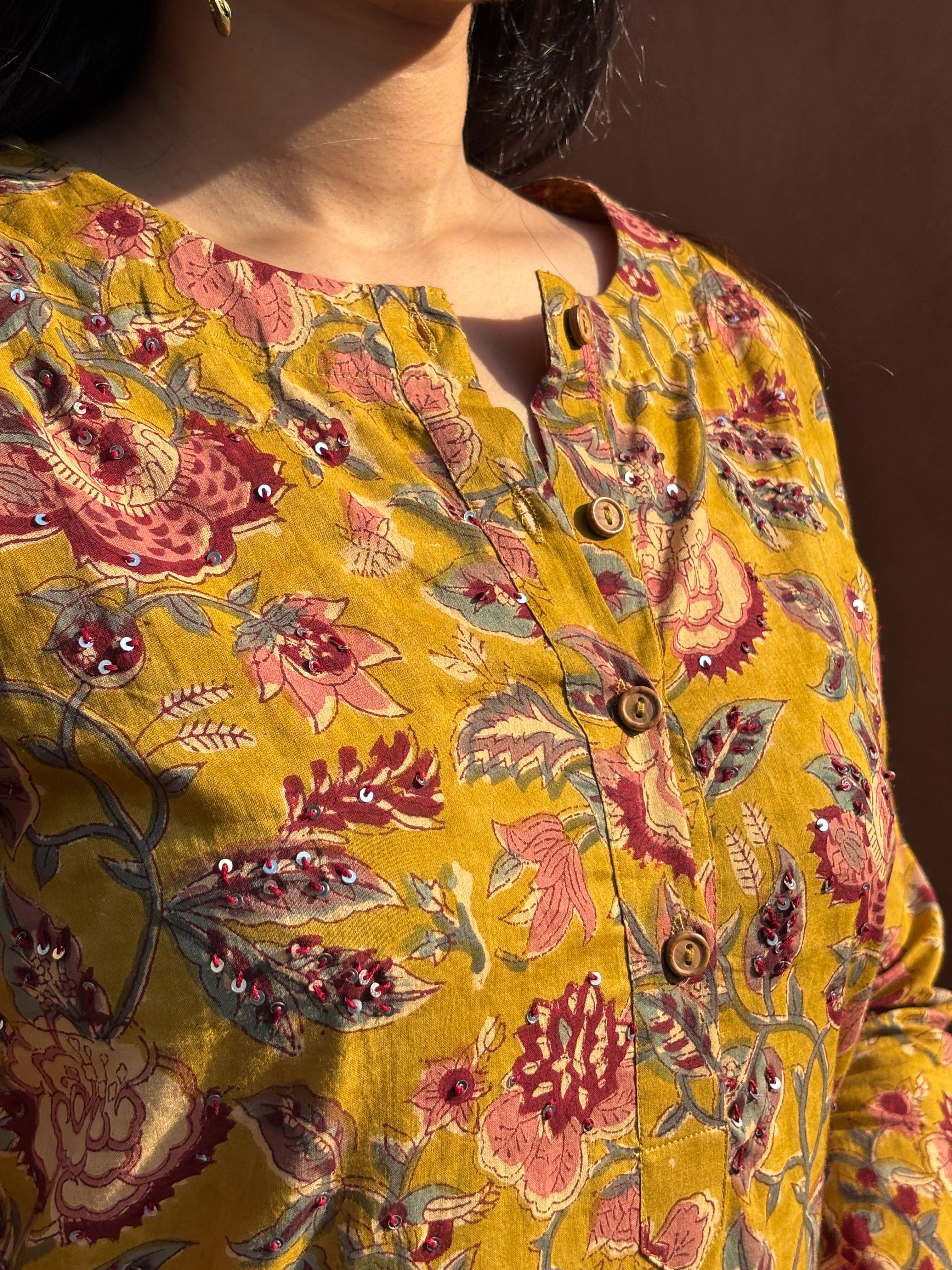 Maaya Hand Block Print Cotton Short Kurti